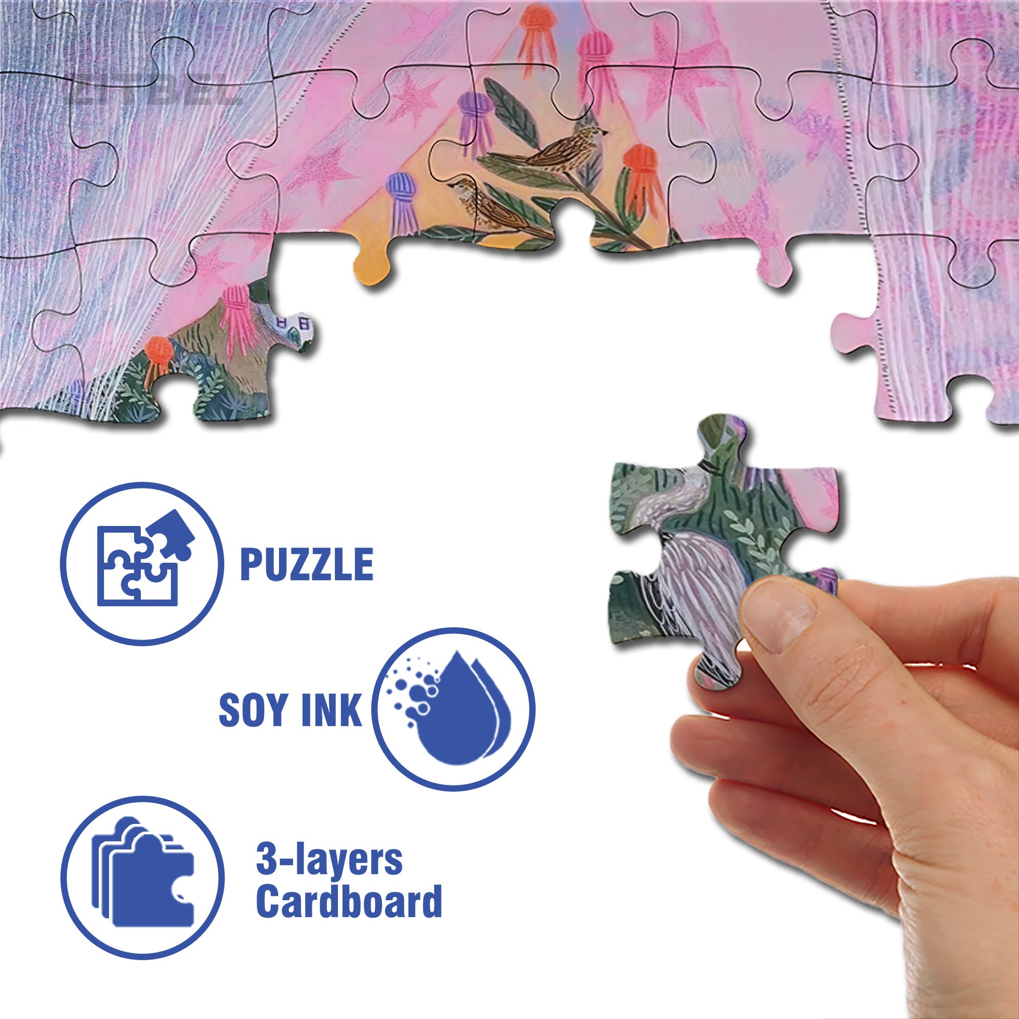 Travel Notes 500pcs/1000pcs Jigsaw Puzzle, Scratch-Resistant, Interactive Family Game & Brain-Boosting DIY Decor, Perfect for Halloween, Christmas & New Year Gifts, Family Puzzle Game