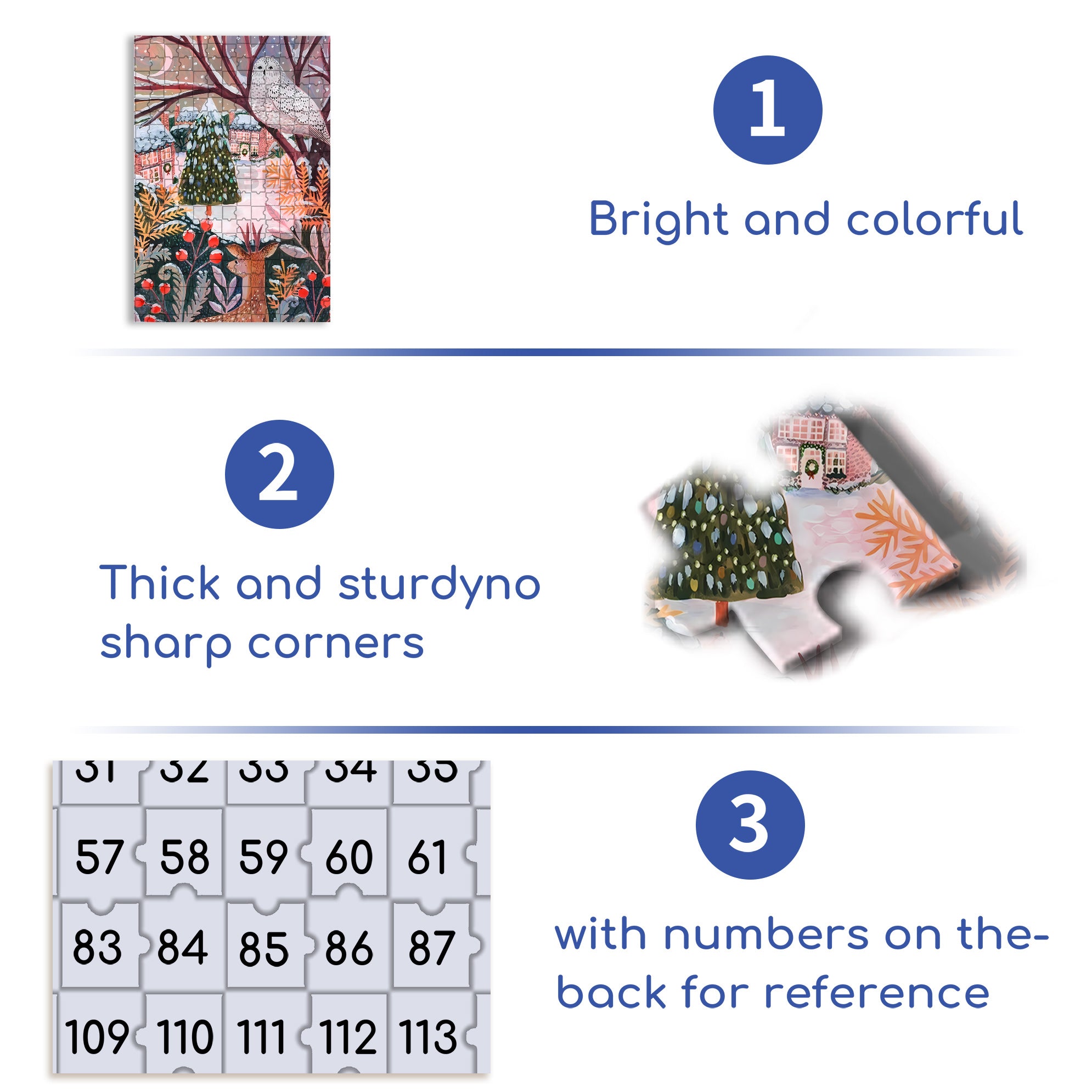 White Owl And Sika Deer 500pcs/1000pcs Jigsaw Puzzle, Scratch-Resistant, Interactive Family Game & Brain-Boosting DIY Decor, Perfect for Halloween, Christmas & New Year Gifts, Family Puzzle Game