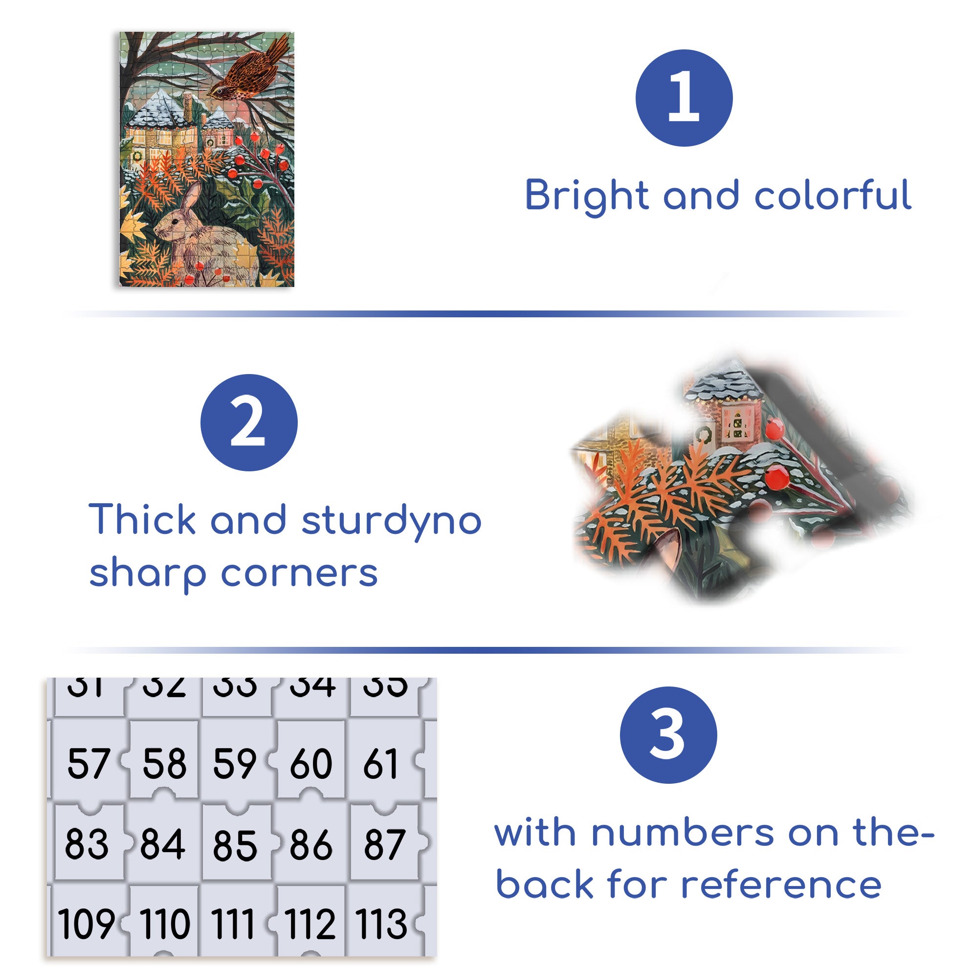 Winter Forest 500pcs/1000pcs Jigsaw Puzzle, Scratch-Resistant, Interactive Family Game & Brain-Boosting DIY Decor, Perfect for Halloween, Christmas & New Year Gifts, Family Puzzle Game