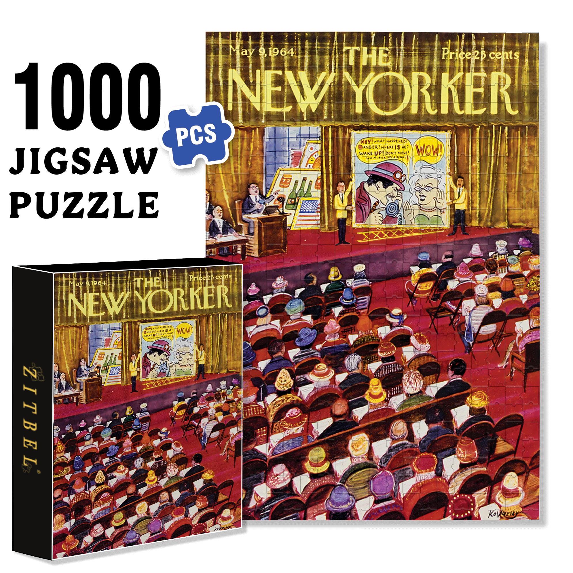 Art Auction 500pcs/1000pcs Jigsaw Puzzle, Scratch-Resistant, Interactive Family Game & Brain-Boosting DIY Decor, Perfect for Halloween, Christmas & New Year Gifts, Family Puzzle Game
