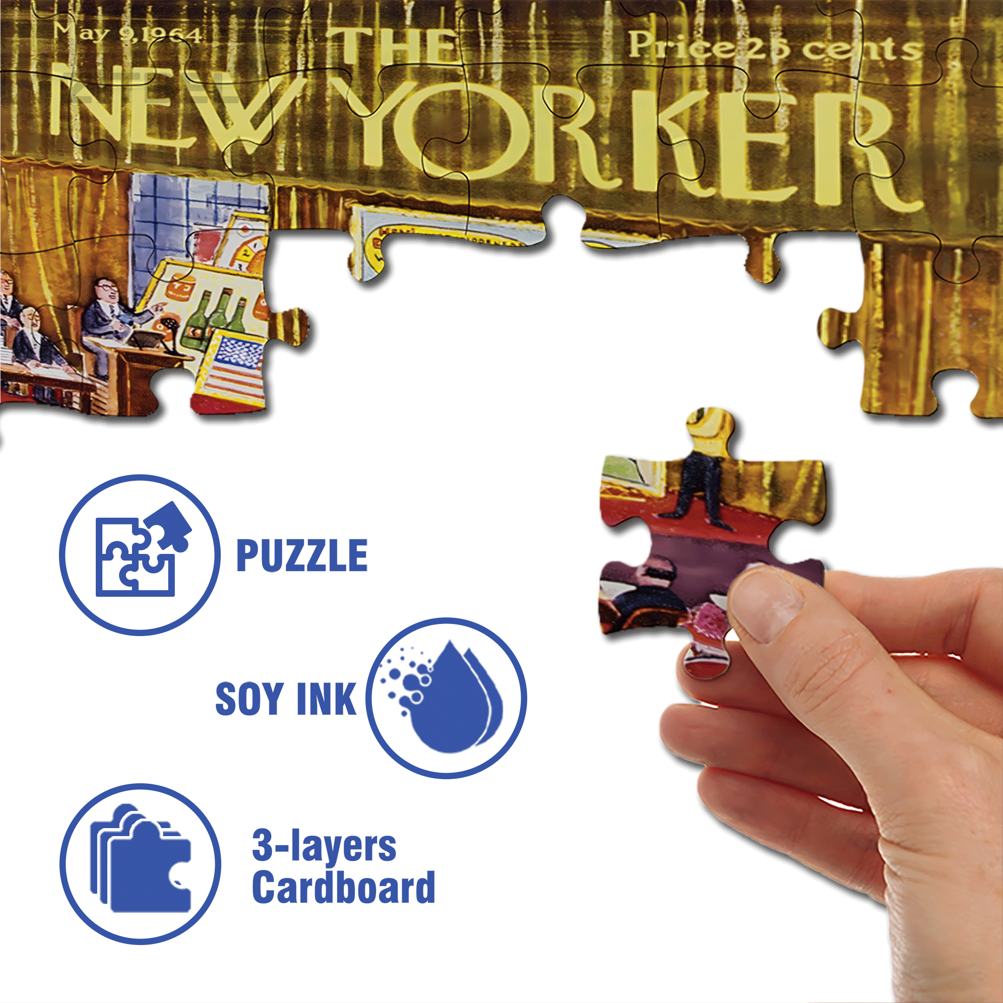 Art Auction 500pcs/1000pcs Jigsaw Puzzle, Scratch-Resistant, Interactive Family Game & Brain-Boosting DIY Decor, Perfect for Halloween, Christmas & New Year Gifts, Family Puzzle Game