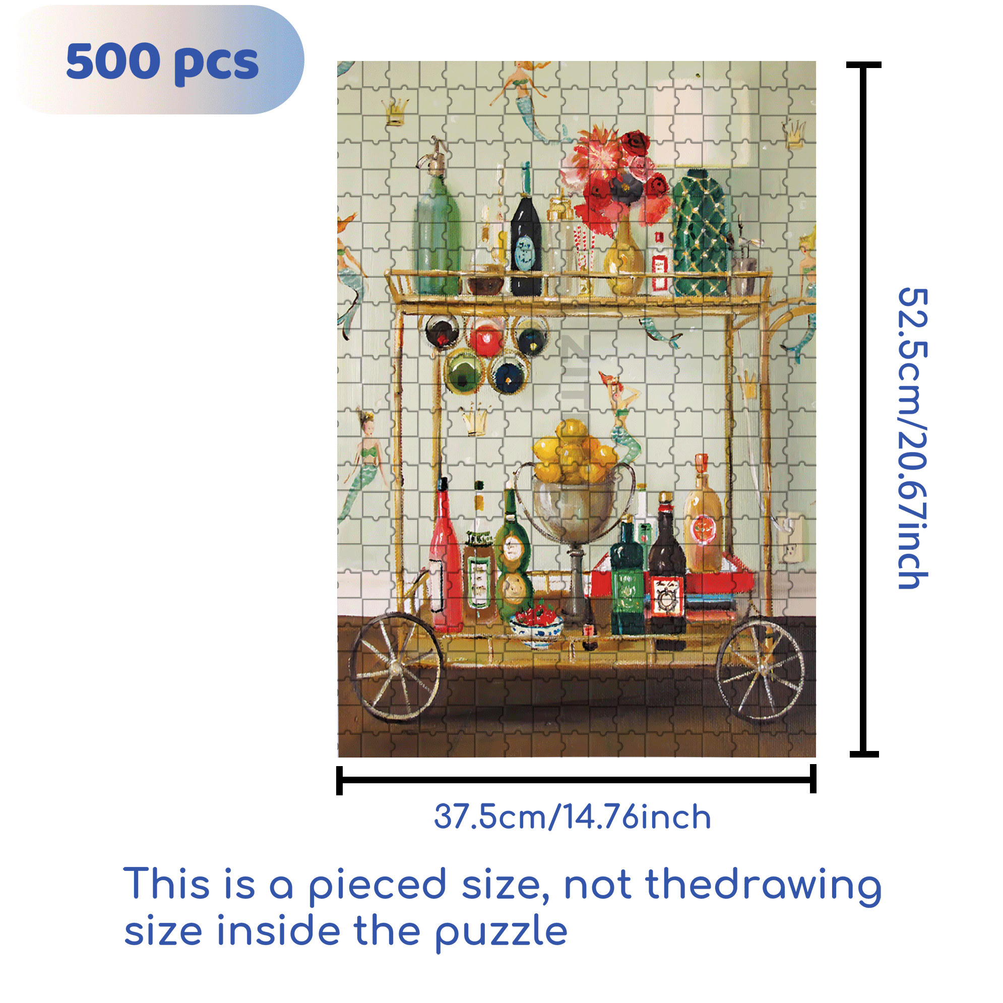 Barmaids 500pcs/1000pcs Jigsaw Puzzle, Scratch-Resistant, Interactive Family Game & Brain-Boosting DIY Decor, Perfect for Halloween, Christmas & New Year Gifts, Family Puzzle Game