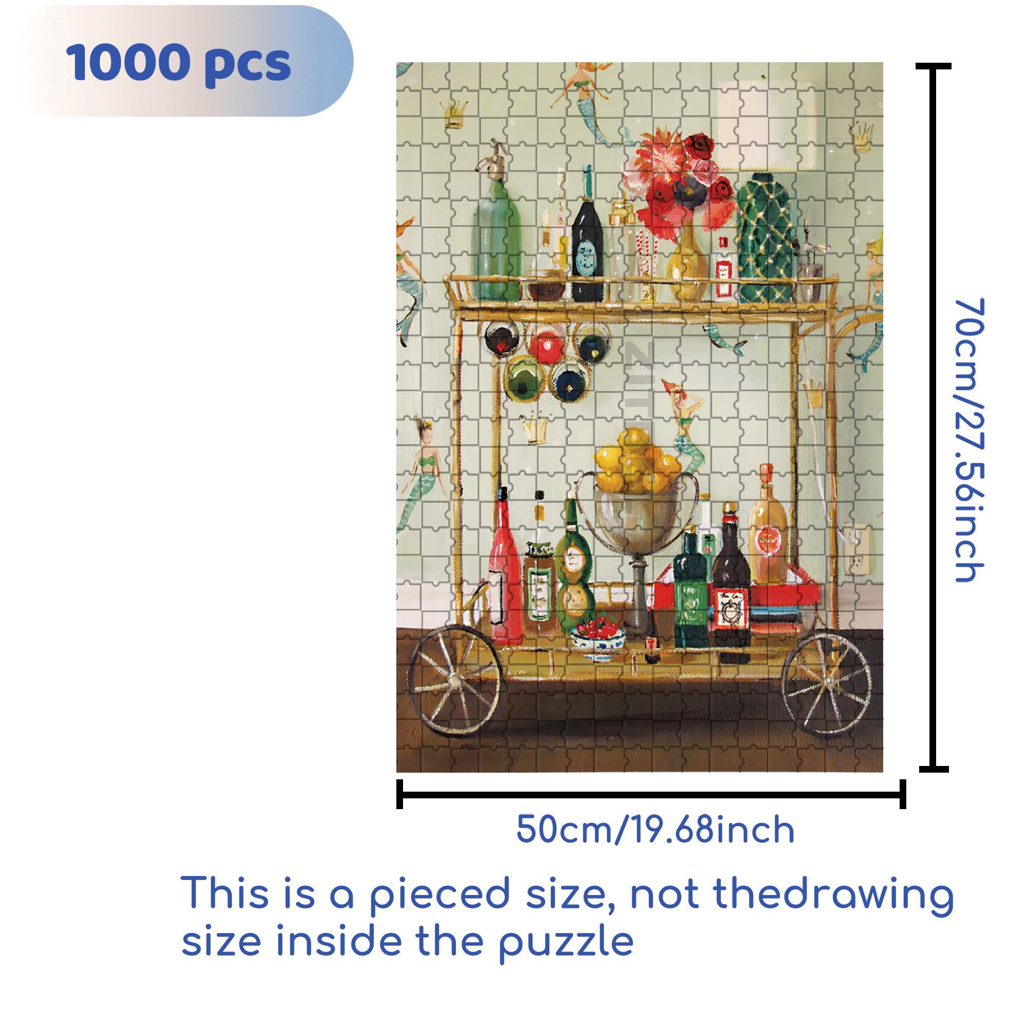 Barmaids 500pcs/1000pcs Jigsaw Puzzle, Scratch-Resistant, Interactive Family Game & Brain-Boosting DIY Decor, Perfect for Halloween, Christmas & New Year Gifts, Family Puzzle Game