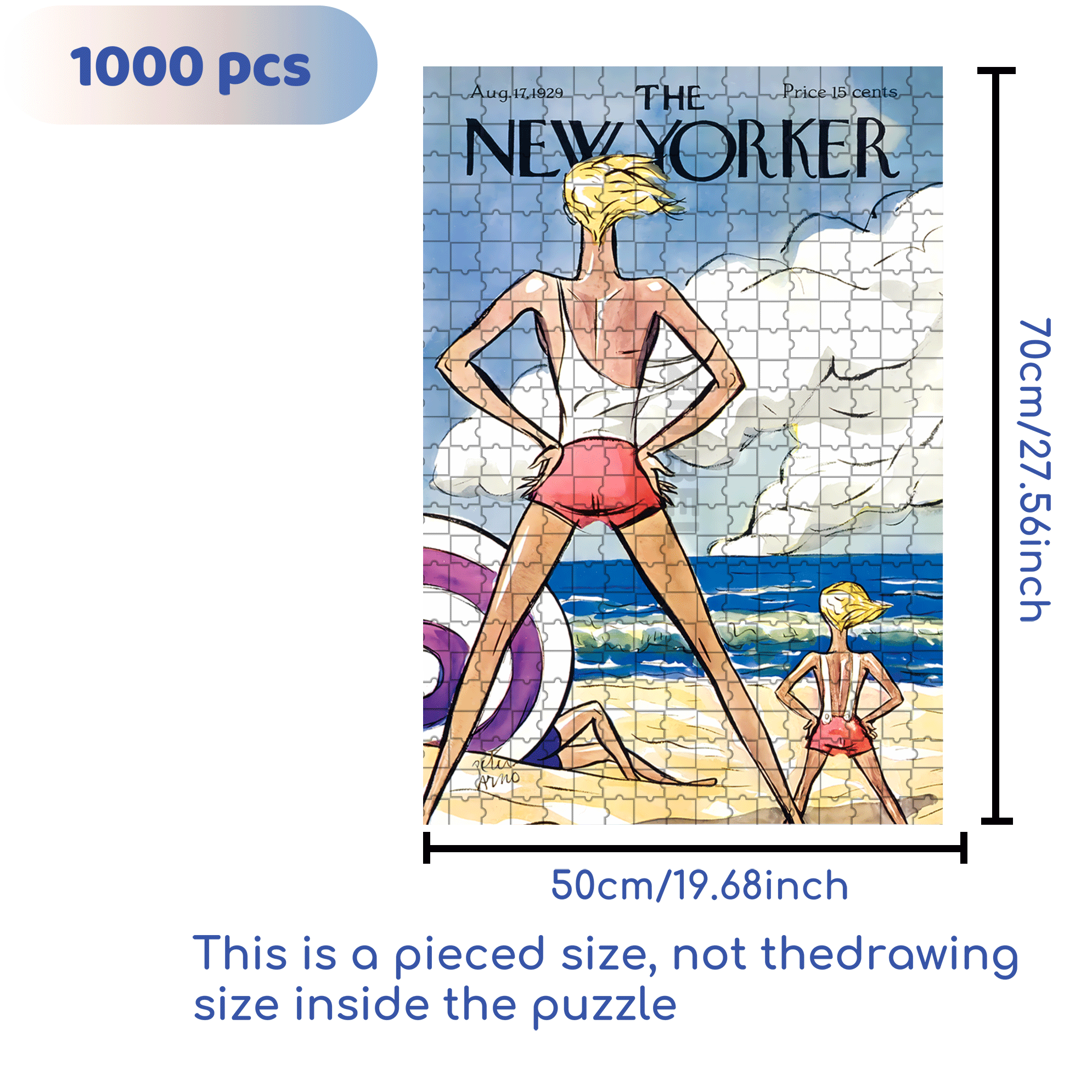 Bay Watchers 500pcs/1000pcs Jigsaw Puzzle, Scratch-Resistant, Interactive Family Game & Brain-Boosting DIY Decor, Perfect for Halloween, Christmas & New Year Gifts, Family Puzzle Game