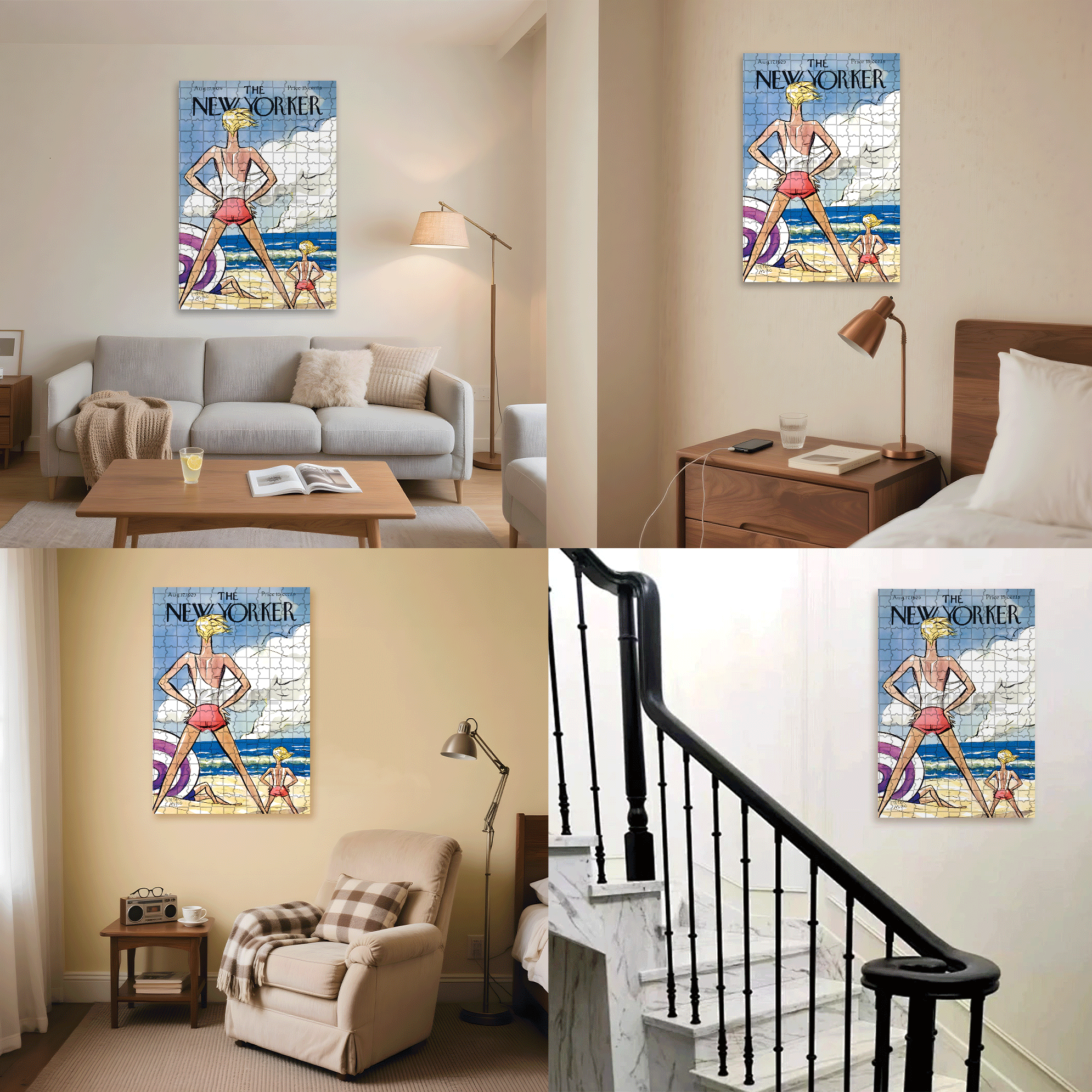 Bay Watchers 500pcs/1000pcs Jigsaw Puzzle, Scratch-Resistant, Interactive Family Game & Brain-Boosting DIY Decor, Perfect for Halloween, Christmas & New Year Gifts, Family Puzzle Game