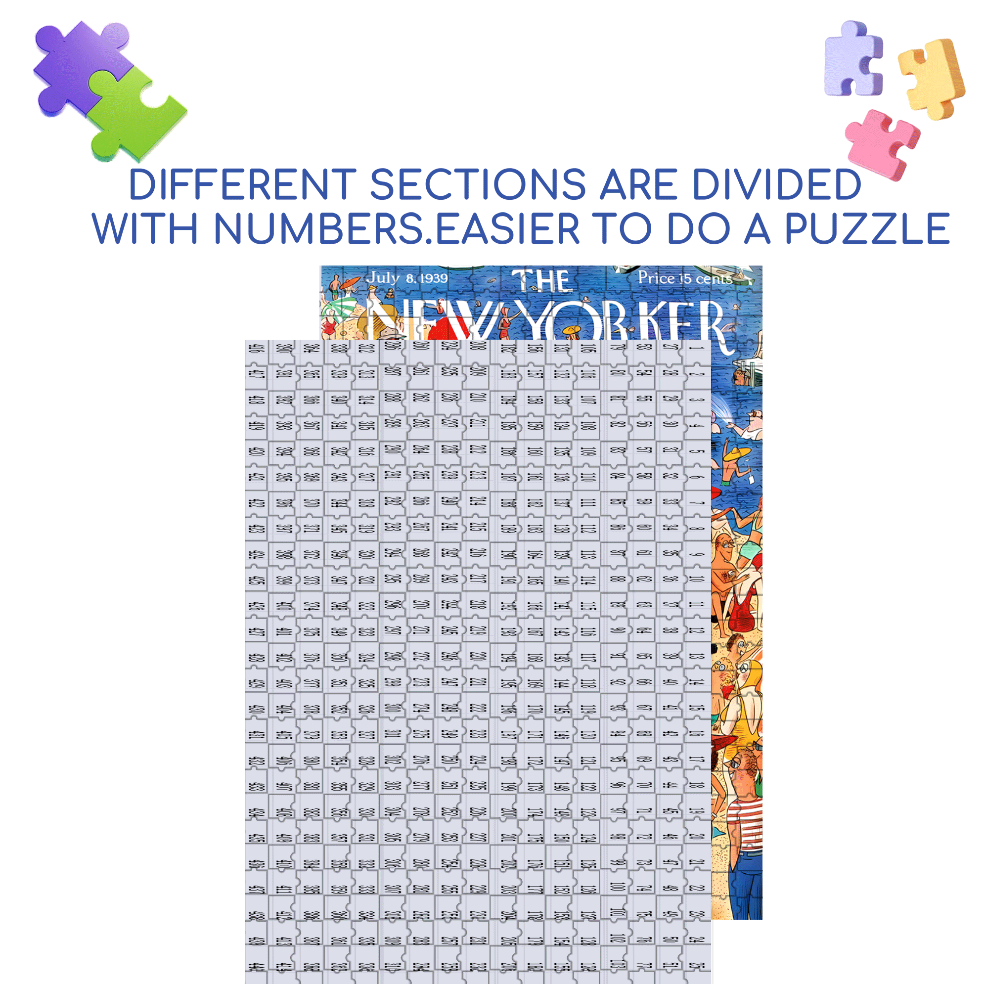 Beachgoing 500pcs/1000pcs Jigsaw Puzzle, Scratch-Resistant, Interactive Family Game & Brain-Boosting DIY Decor, Perfect for Halloween, Christmas & New Year Gifts, Family Puzzle Game