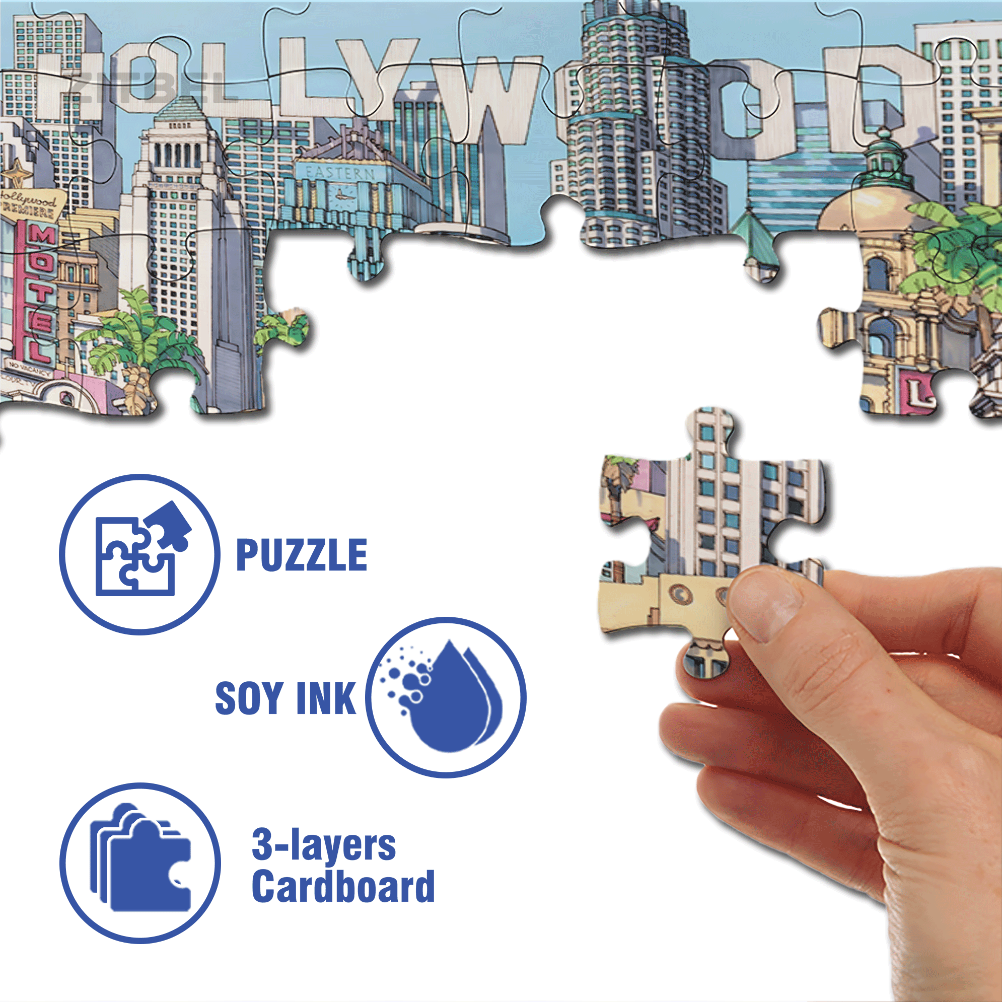 California Dreaming 500pcs/1000pcs Jigsaw Puzzle, Scratch-Resistant, Interactive Family Game & Brain-Boosting DIY Decor, Perfect for Halloween, Christmas & New Year Gifts, Family Puzzle Game