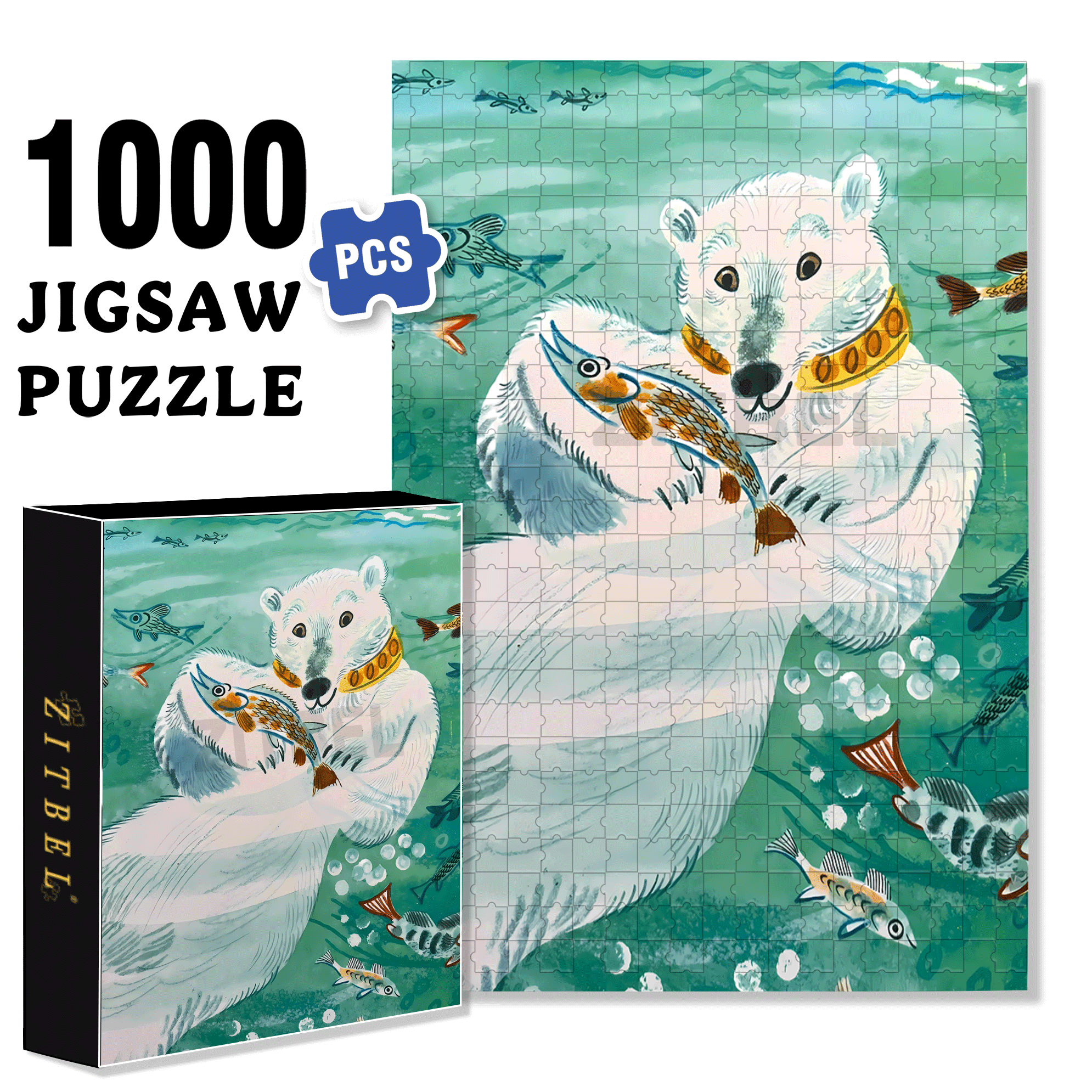 Can't Put It Down 500pcs/1000pcs Jigsaw Puzzle, Scratch-Resistant, Interactive Family Game & Brain-Boosting DIY Decor, Perfect for Halloween, Christmas & New Year Gifts, Family Puzzle Game