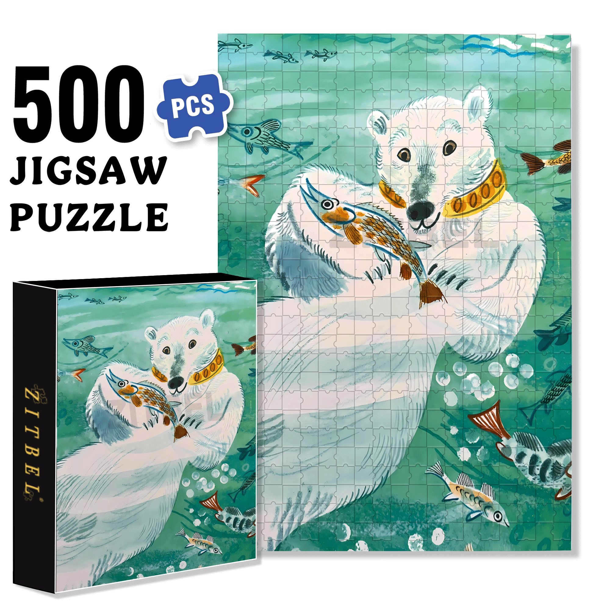 Can't Put It Down 500pcs/1000pcs Jigsaw Puzzle, Scratch-Resistant, Interactive Family Game & Brain-Boosting DIY Decor, Perfect for Halloween, Christmas & New Year Gifts, Family Puzzle Game