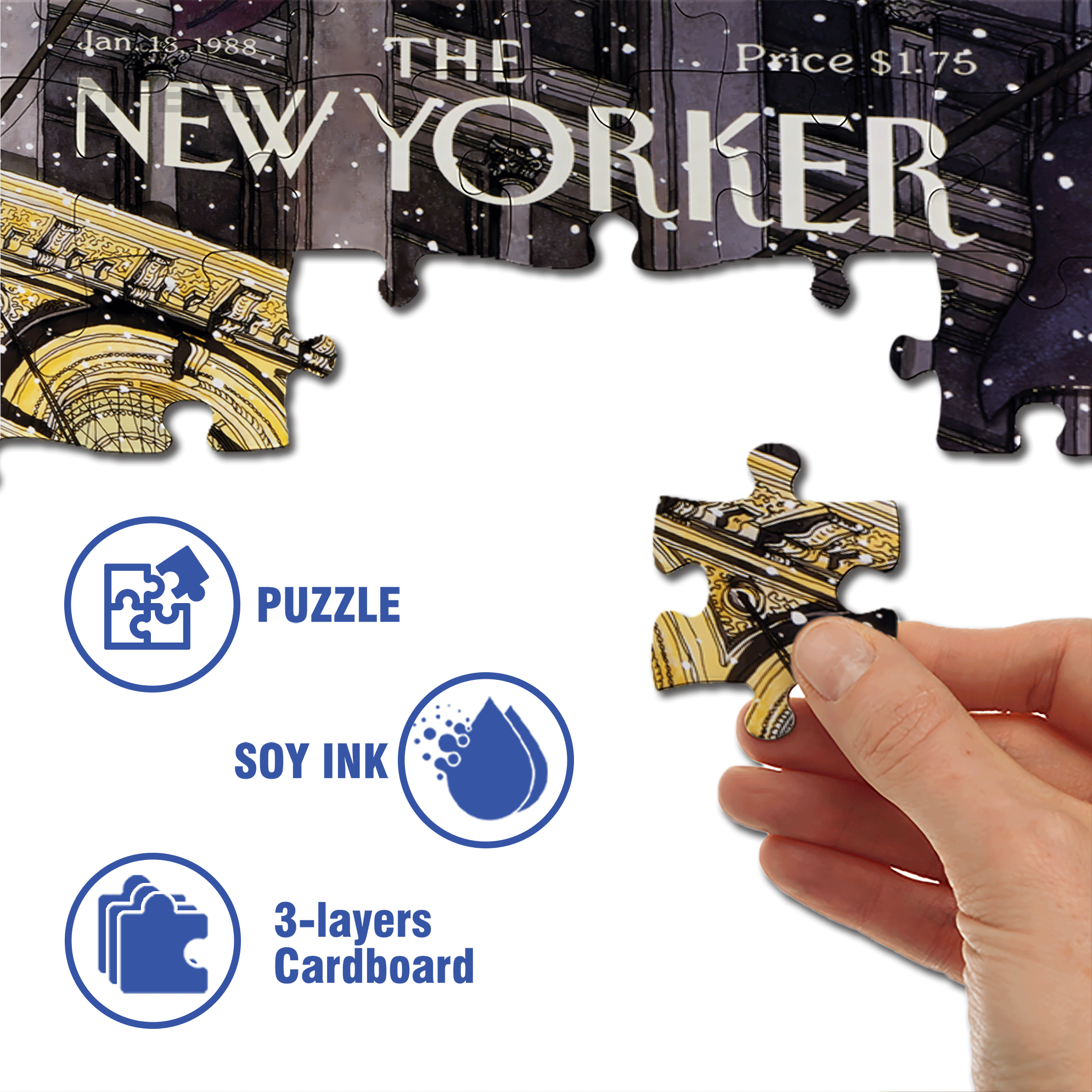 Carnegie Hall 500pcs/1000pcs Jigsaw Puzzle, Scratch-Resistant, Interactive Family Game & Brain-Boosting DIY Decor, Perfect for Halloween, Christmas & New Year Gifts, Family Puzzle Game