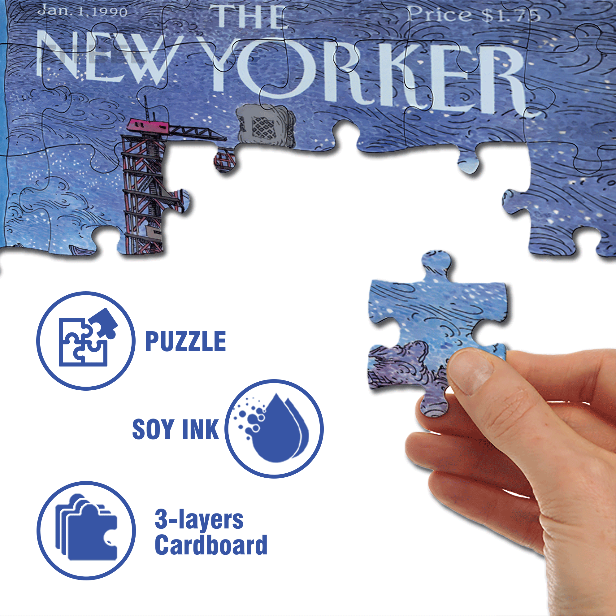 Champagne Countdown 500pcs/1000pcs Jigsaw Puzzle, Scratch-Resistant, Interactive Family Game & Brain-Boosting DIY Decor, Perfect for Halloween, Christmas & New Year Gifts, Family Puzzle Game