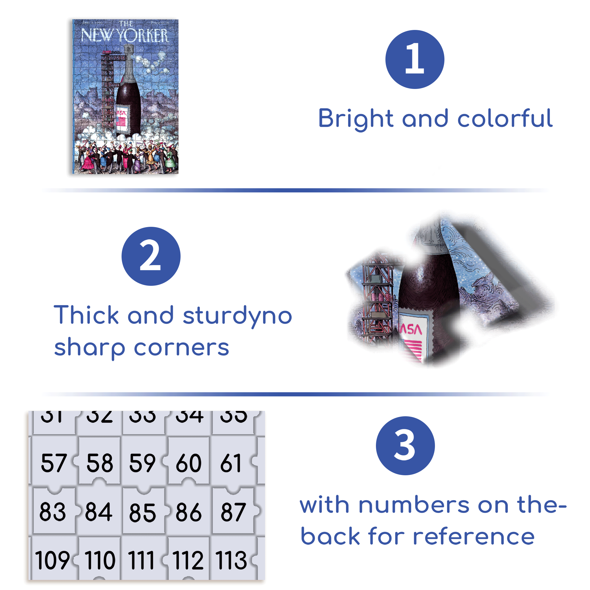 Champagne Countdown 500pcs/1000pcs Jigsaw Puzzle, Scratch-Resistant, Interactive Family Game & Brain-Boosting DIY Decor, Perfect for Halloween, Christmas & New Year Gifts, Family Puzzle Game