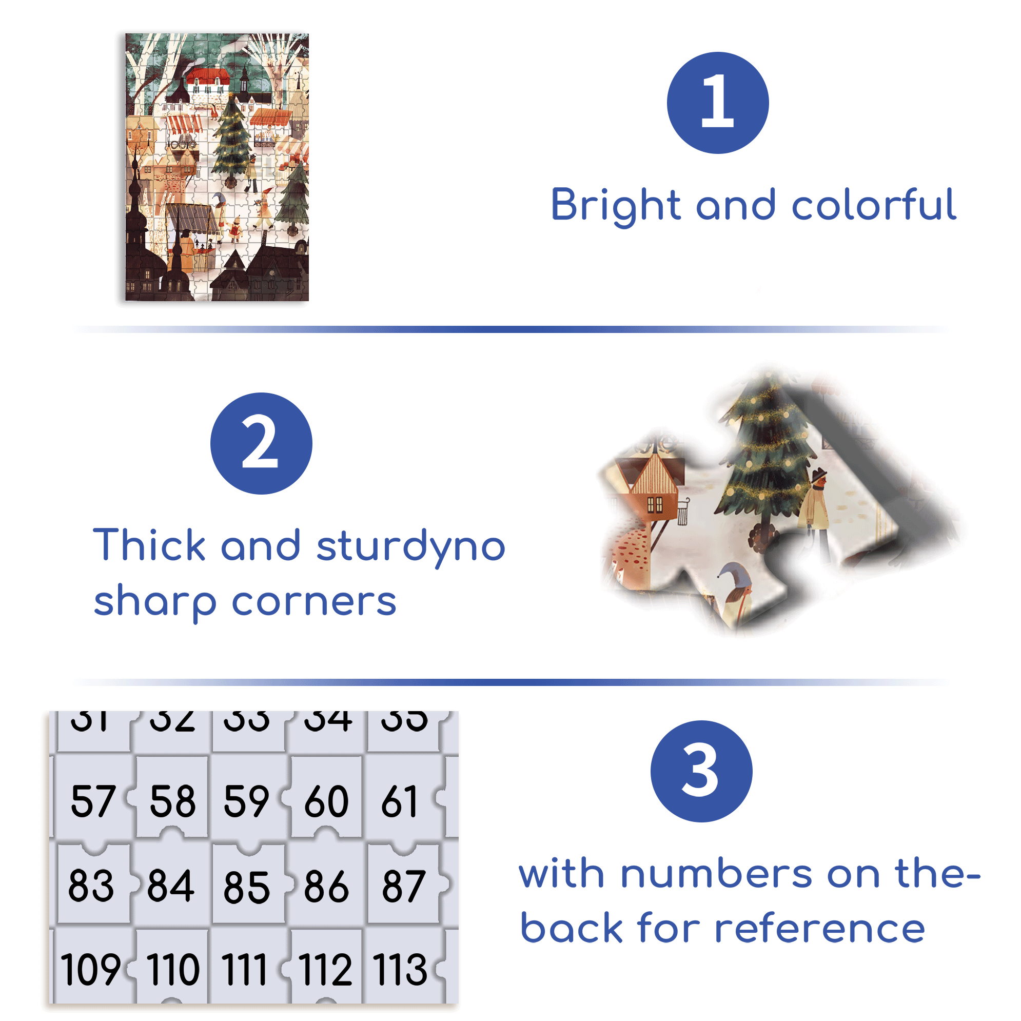 Christmas Market 500pcs/1000pcs Jigsaw Puzzle, Scratch-Resistant, Interactive Family Game & Brain-Boosting DIY Decor, Perfect for Halloween, Christmas & New Year Gifts, Family Puzzle Game