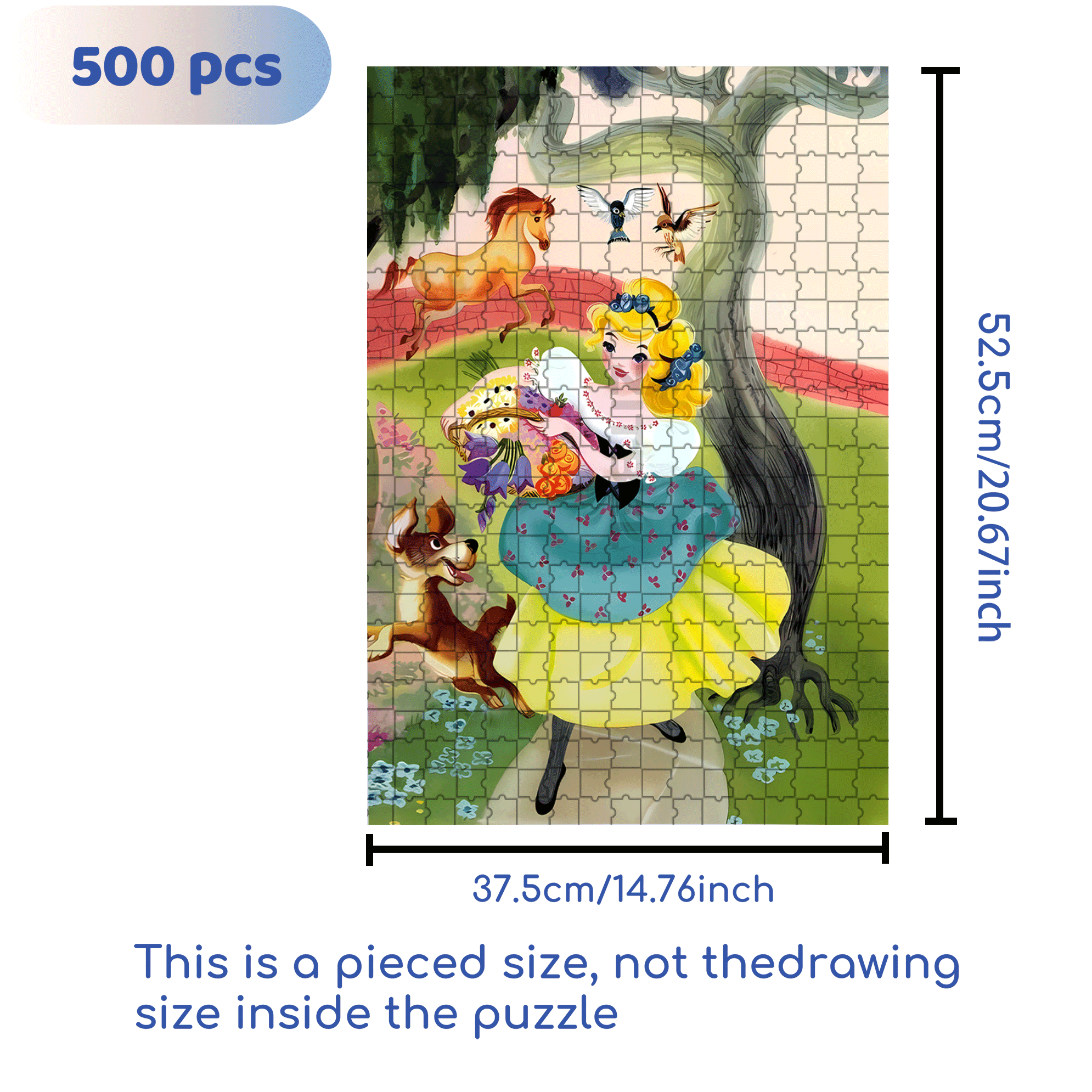 Cinderella 2 500pcs/1000pcs Jigsaw Puzzle, Scratch-Resistant, Interactive Family Game & Brain-Boosting DIY Decor, Perfect for Halloween, Christmas & New Year Gifts, Family Puzzle Game