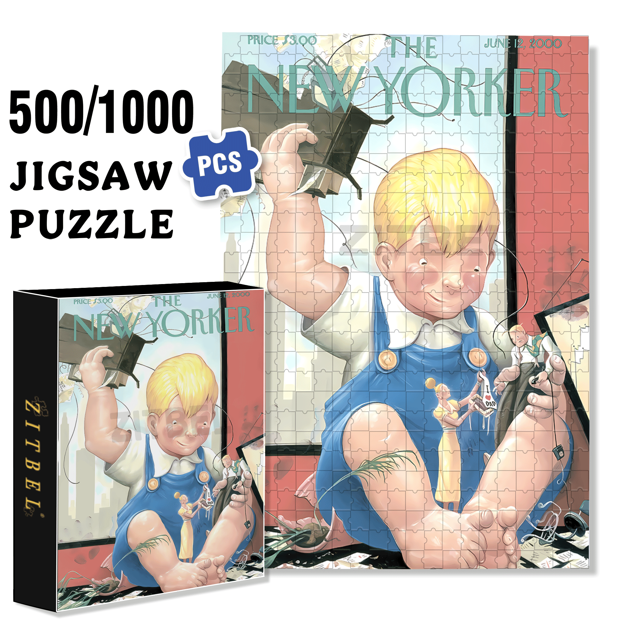 Destroyer 500pcs/1000pcs Jigsaw Puzzle, Scratch-Resistant, Interactive Family Game & Brain-Boosting DIY Decor, Perfect for Halloween, Christmas & New Year Gifts, Family Puzzle Game