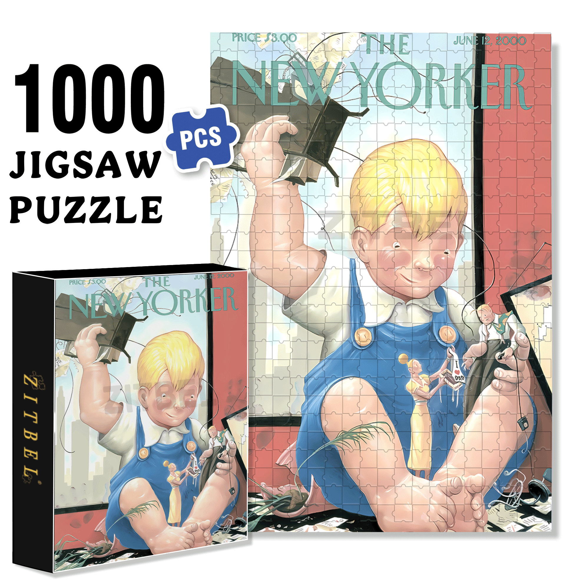 Destroyer 500pcs/1000pcs Jigsaw Puzzle, Scratch-Resistant, Interactive Family Game & Brain-Boosting DIY Decor, Perfect for Halloween, Christmas & New Year Gifts, Family Puzzle Game
