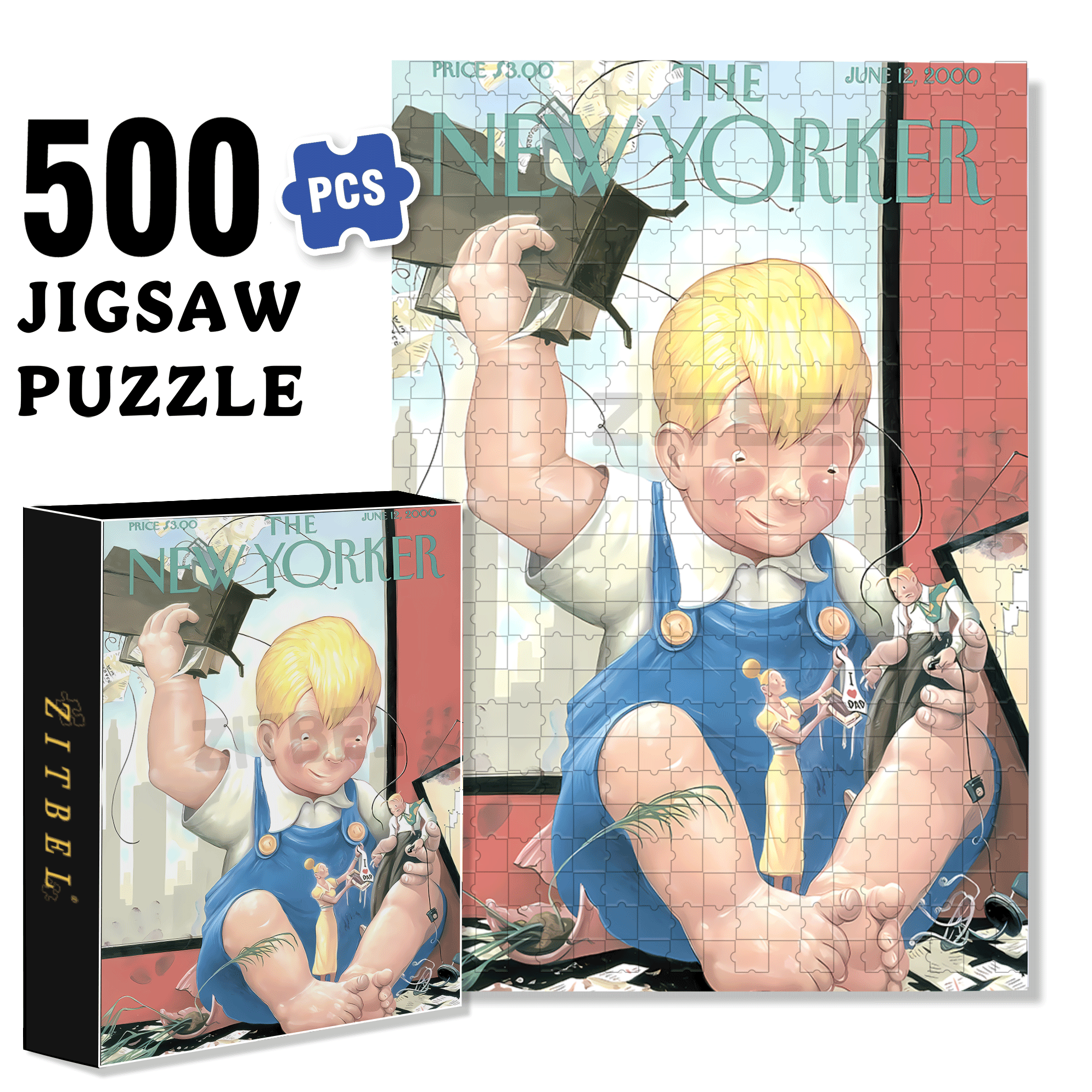 Destroyer 500pcs/1000pcs Jigsaw Puzzle, Scratch-Resistant, Interactive Family Game & Brain-Boosting DIY Decor, Perfect for Halloween, Christmas & New Year Gifts, Family Puzzle Game
