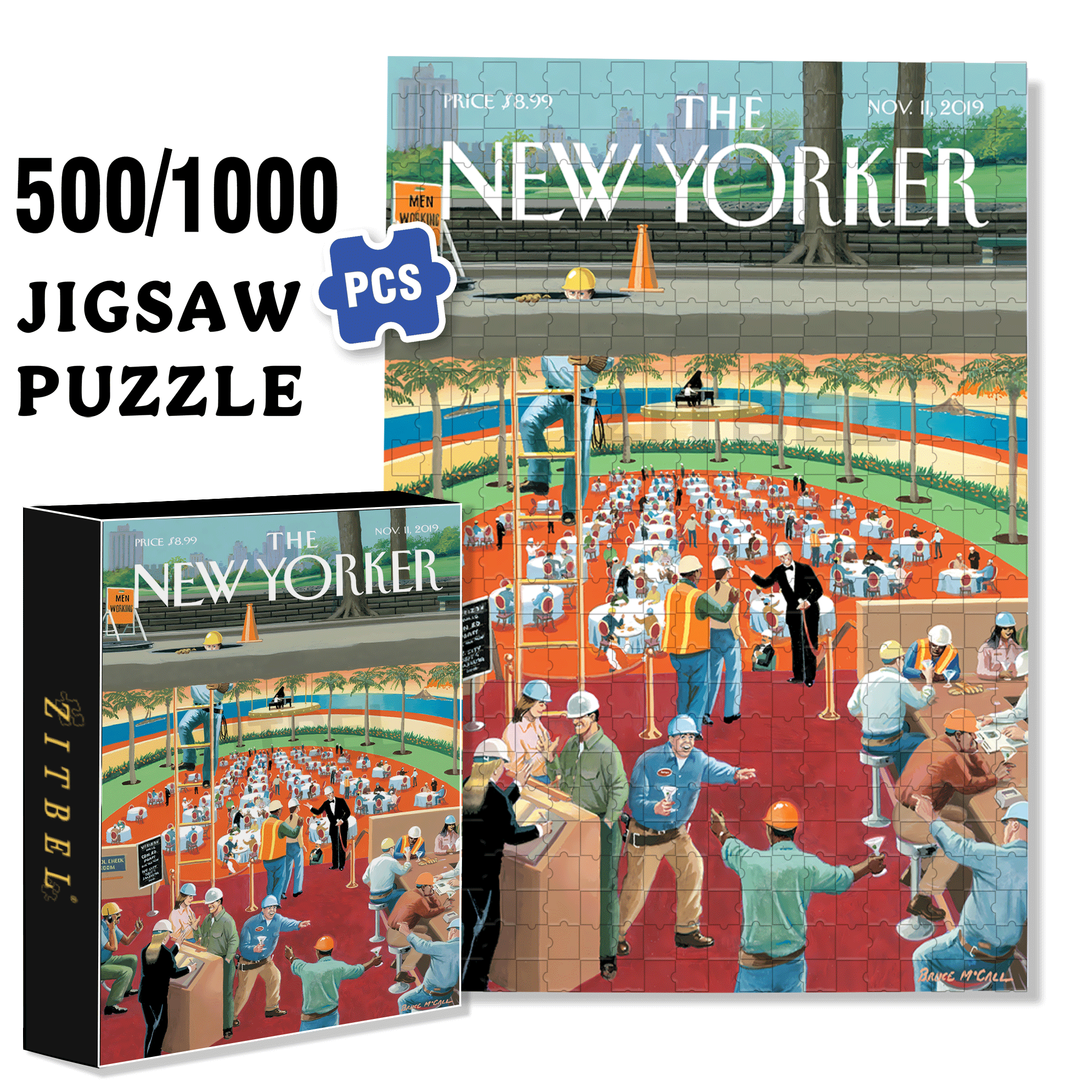 Down the Hatch 500pcs/1000pcs Jigsaw Puzzle, Scratch-Resistant, Interactive Family Game & Brain-Boosting DIY Decor, Perfect for Halloween, Christmas & New Year Gifts, Family Puzzle Game