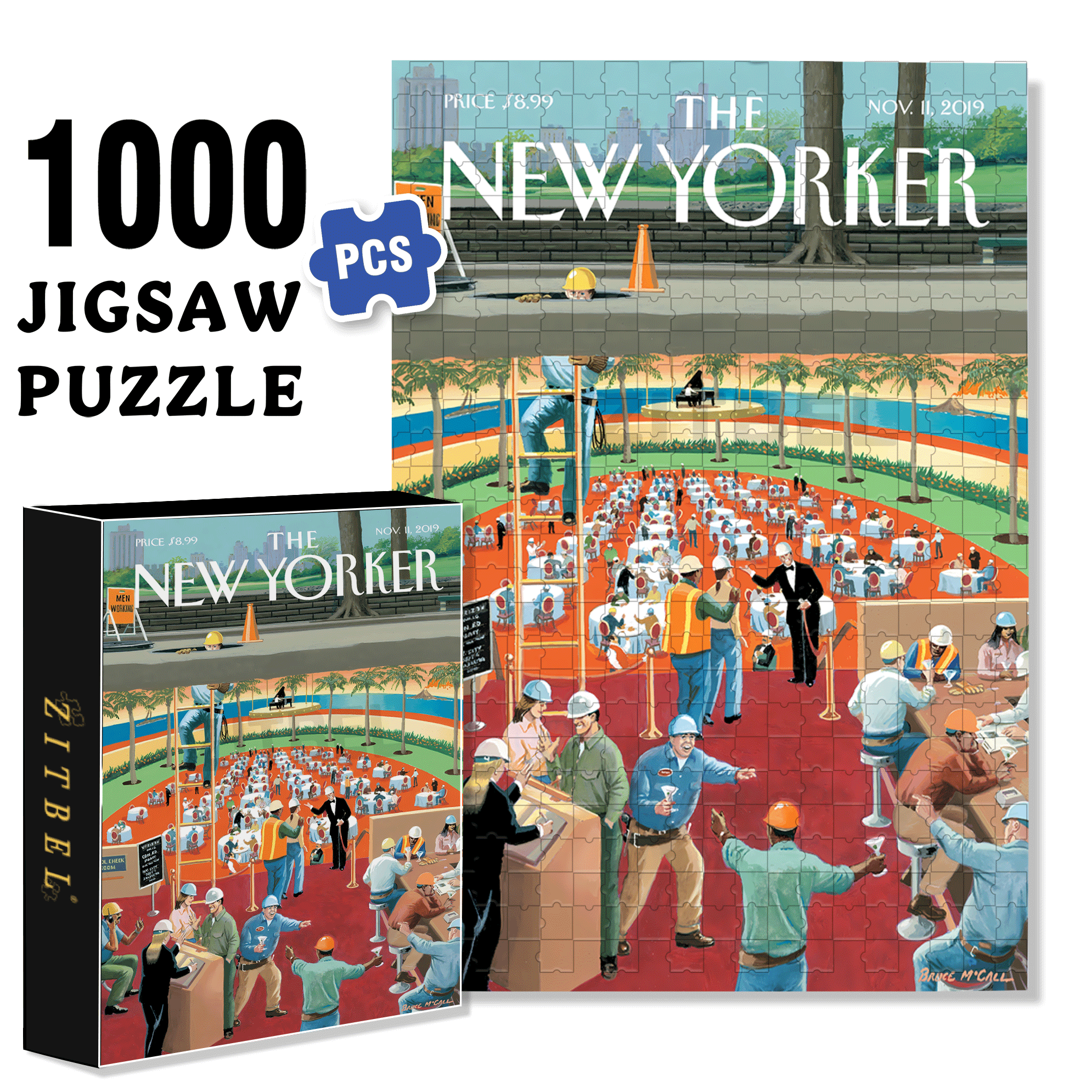 Down the Hatch 500pcs/1000pcs Jigsaw Puzzle, Scratch-Resistant, Interactive Family Game & Brain-Boosting DIY Decor, Perfect for Halloween, Christmas & New Year Gifts, Family Puzzle Game