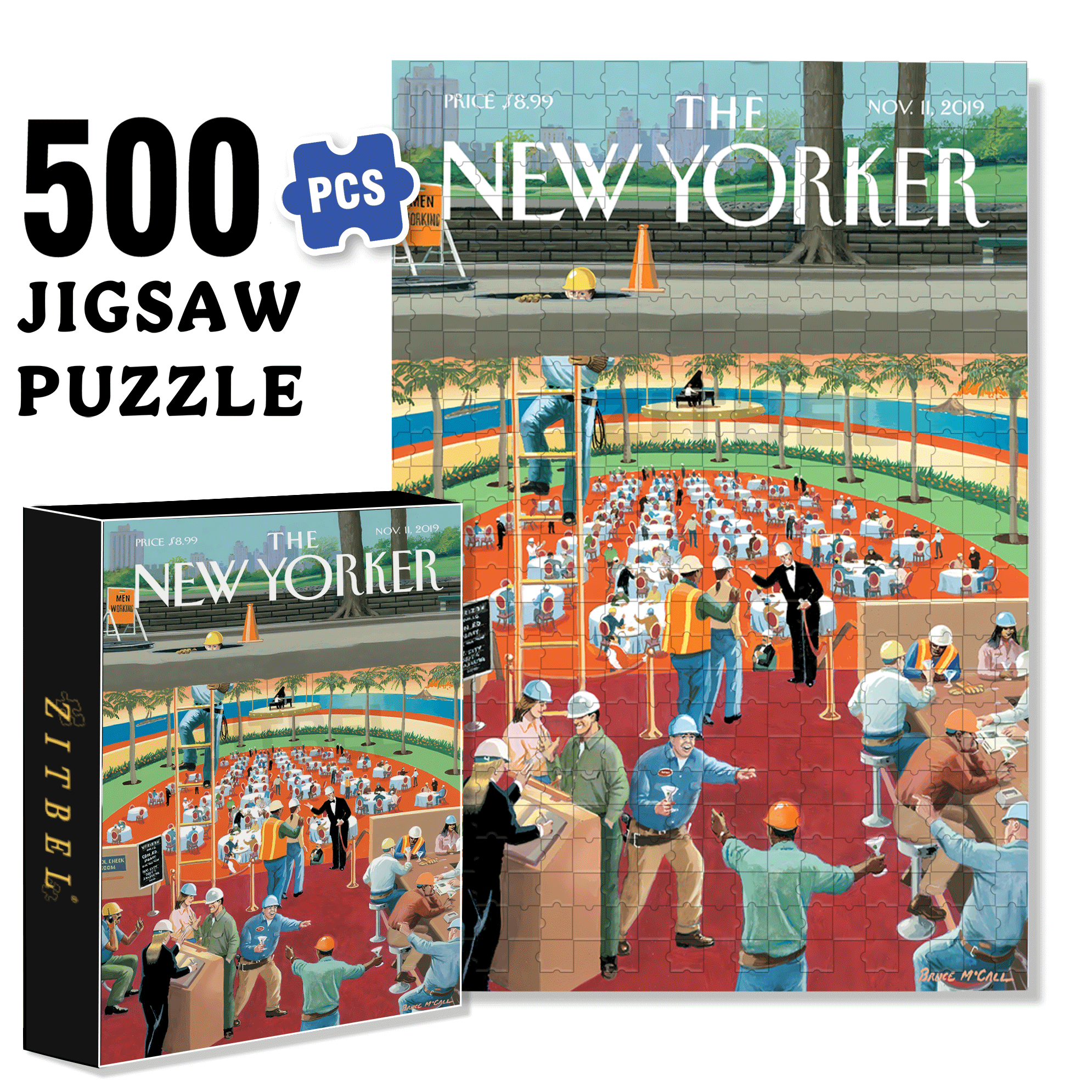 Down the Hatch 500pcs/1000pcs Jigsaw Puzzle, Scratch-Resistant, Interactive Family Game & Brain-Boosting DIY Decor, Perfect for Halloween, Christmas & New Year Gifts, Family Puzzle Game