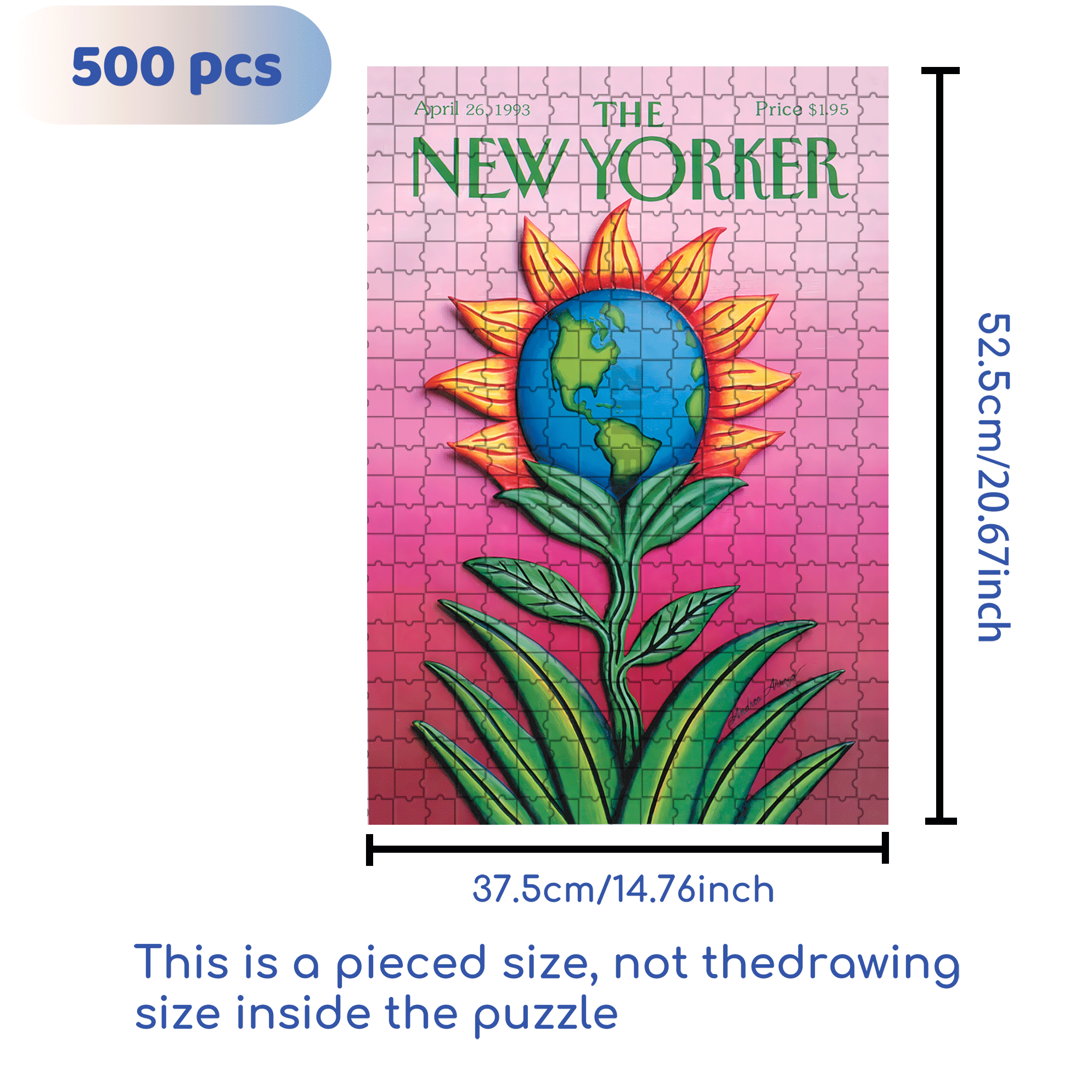 Earth Day 500pcs/1000pcs Jigsaw Puzzle, Scratch-Resistant, Interactive Family Game & Brain-Boosting DIY Decor, Perfect for Halloween, Christmas & New Year Gifts, Family Puzzle Game