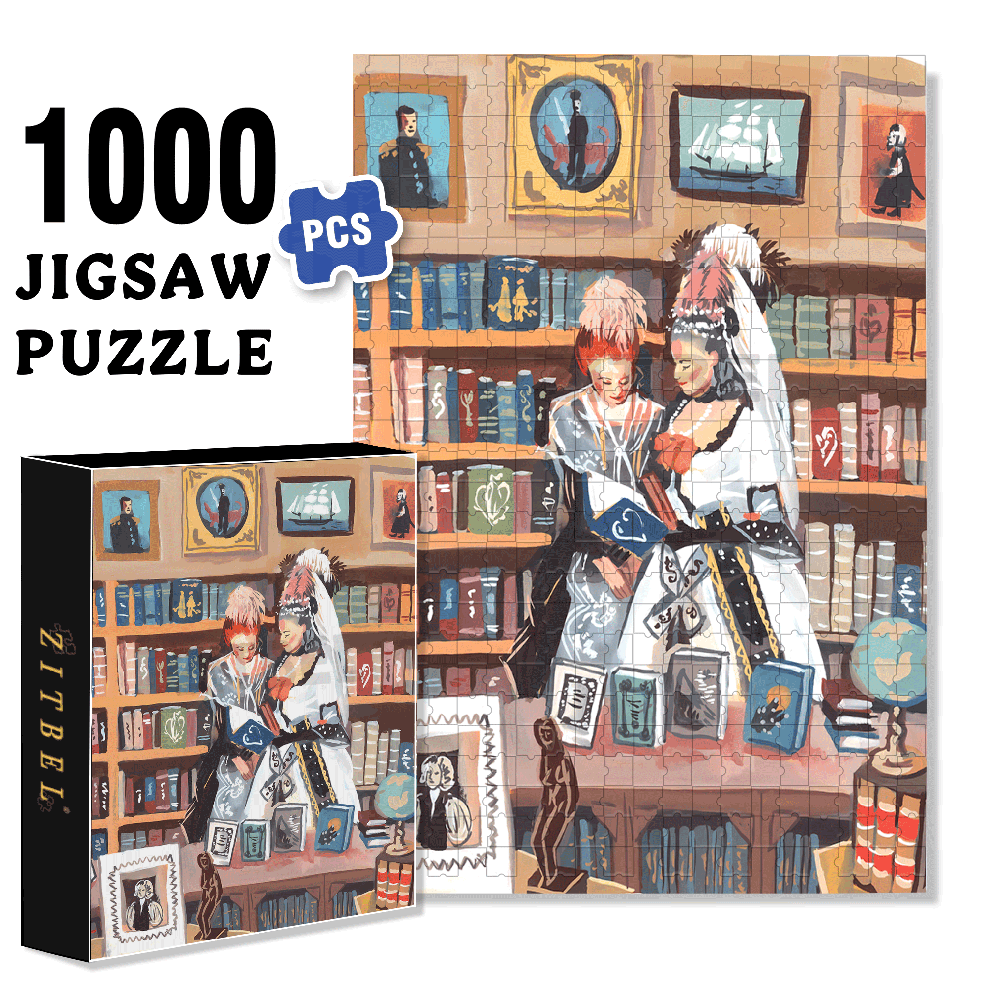 Elegant And Luxurious 500pcs/1000pcs Jigsaw Puzzle, Scratch-Resistant, Interactive Family Game & Brain-Boosting DIY Decor, Perfect for Halloween, Christmas & New Year Gifts, Family Puzzle Game