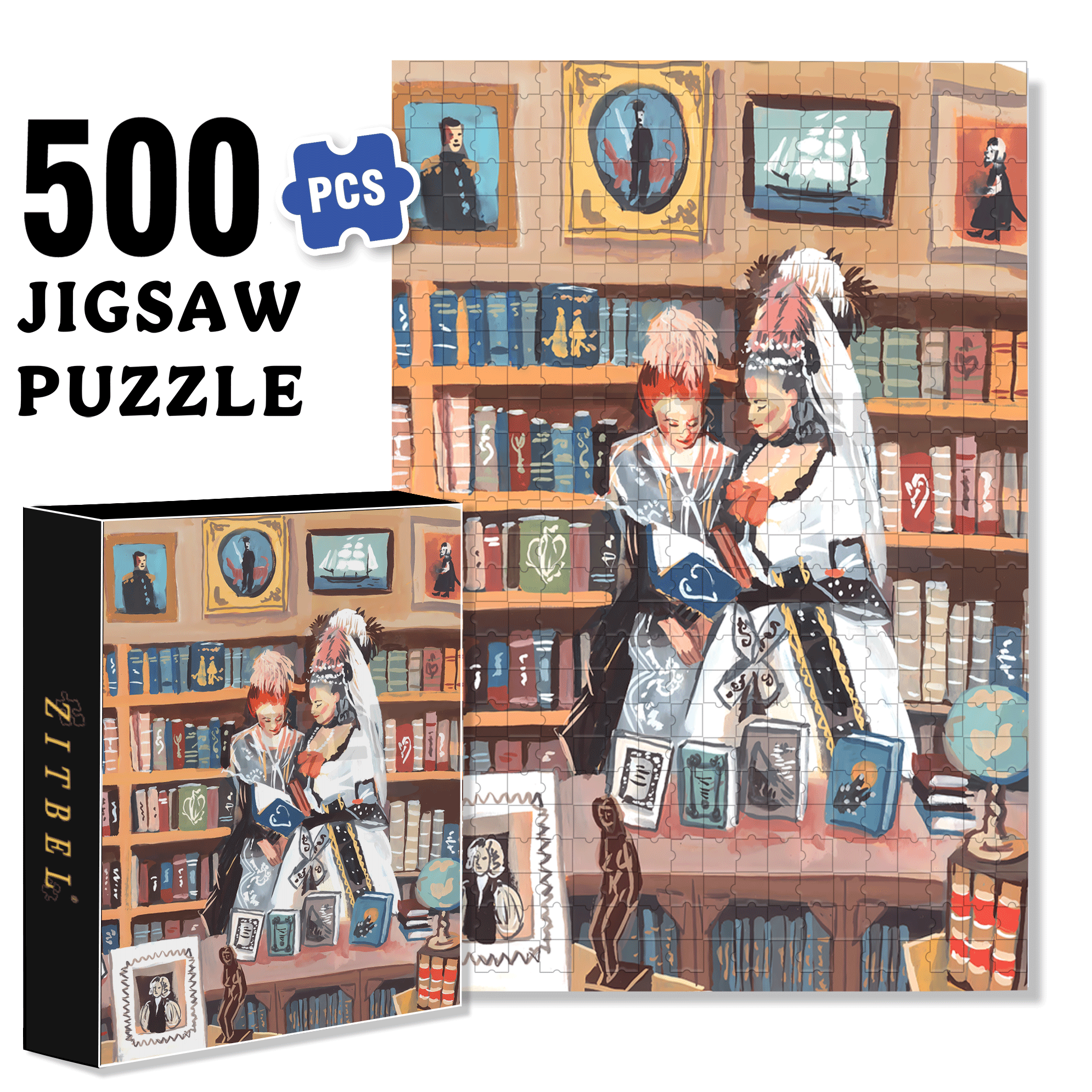 Elegant And Luxurious 500pcs/1000pcs Jigsaw Puzzle, Scratch-Resistant, Interactive Family Game & Brain-Boosting DIY Decor, Perfect for Halloween, Christmas & New Year Gifts, Family Puzzle Game