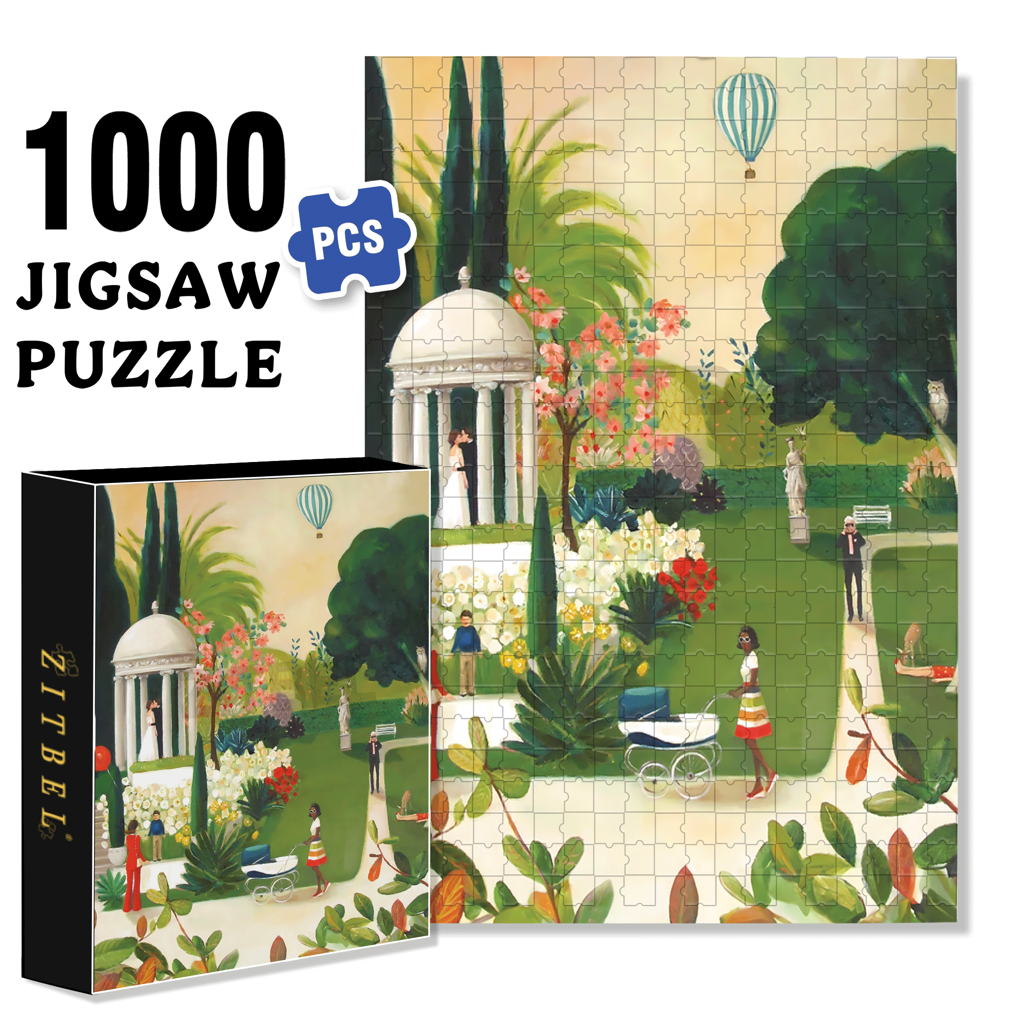 Fainting in the Botanical Garden 500pcs/1000pcs Jigsaw Puzzle, Scratch-Resistant, Interactive Family Game & Brain-Boosting DIY Decor, Perfect for Halloween, Christmas & New Year Gifts, Family Puzzle Game