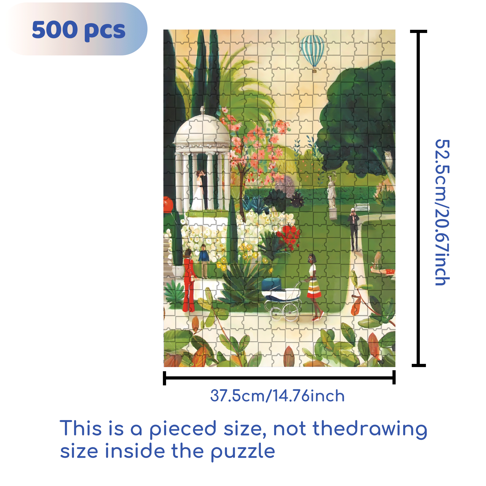 Fainting in the Botanical Garden 500pcs/1000pcs Jigsaw Puzzle, Scratch-Resistant, Interactive Family Game & Brain-Boosting DIY Decor, Perfect for Halloween, Christmas & New Year Gifts, Family Puzzle Game