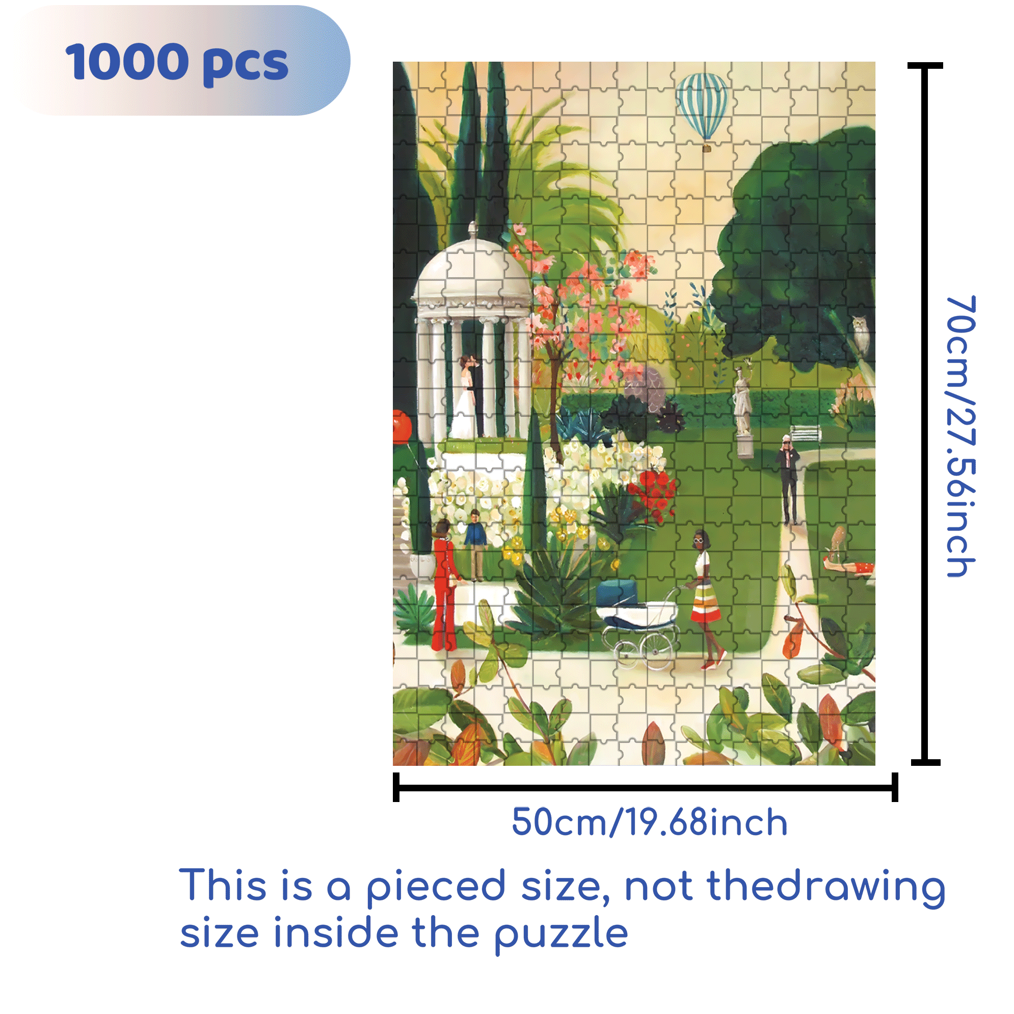 Fainting in the Botanical Garden 500pcs/1000pcs Jigsaw Puzzle, Scratch-Resistant, Interactive Family Game & Brain-Boosting DIY Decor, Perfect for Halloween, Christmas & New Year Gifts, Family Puzzle Game