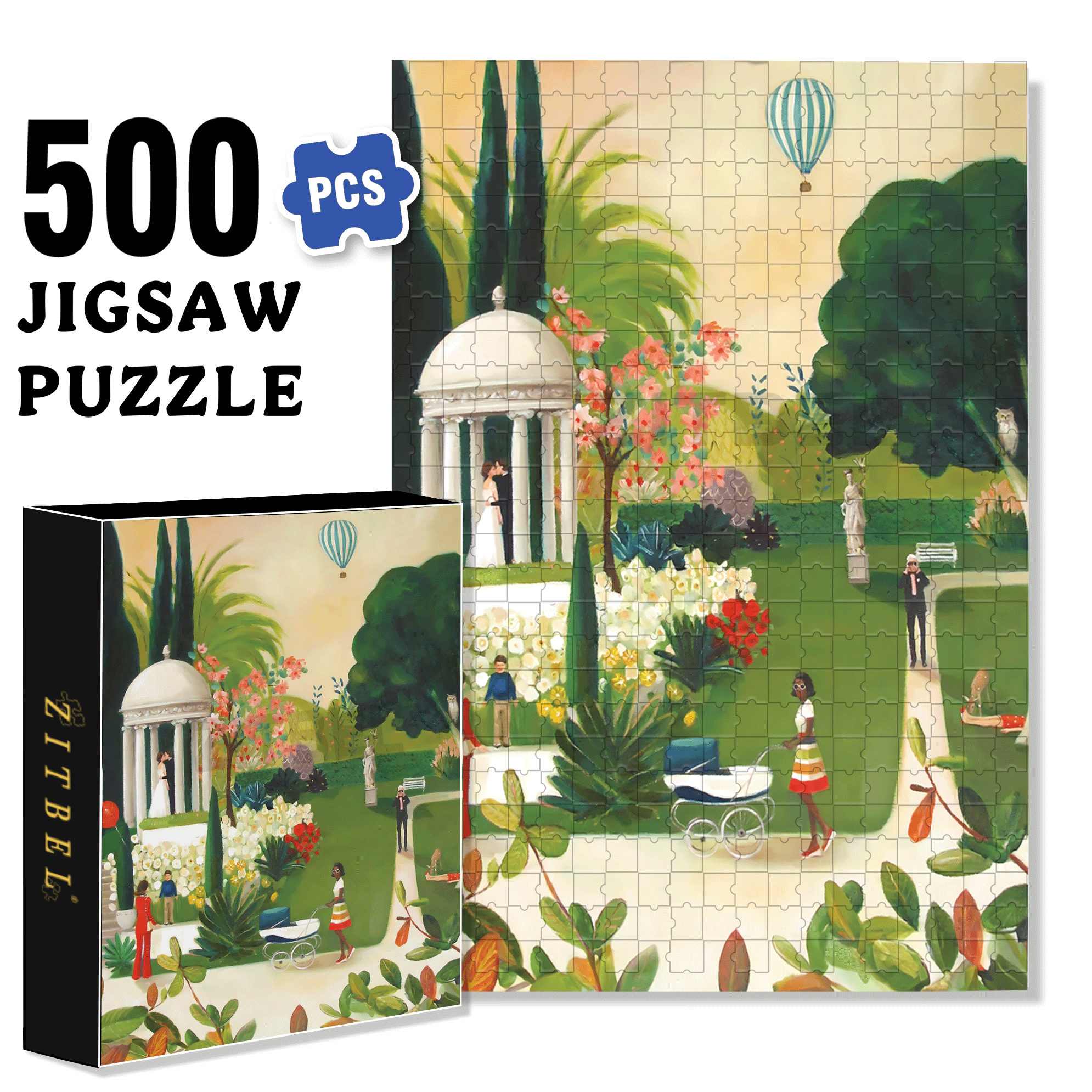 Fainting in the Botanical Garden 500pcs/1000pcs Jigsaw Puzzle, Scratch-Resistant, Interactive Family Game & Brain-Boosting DIY Decor, Perfect for Halloween, Christmas & New Year Gifts, Family Puzzle Game