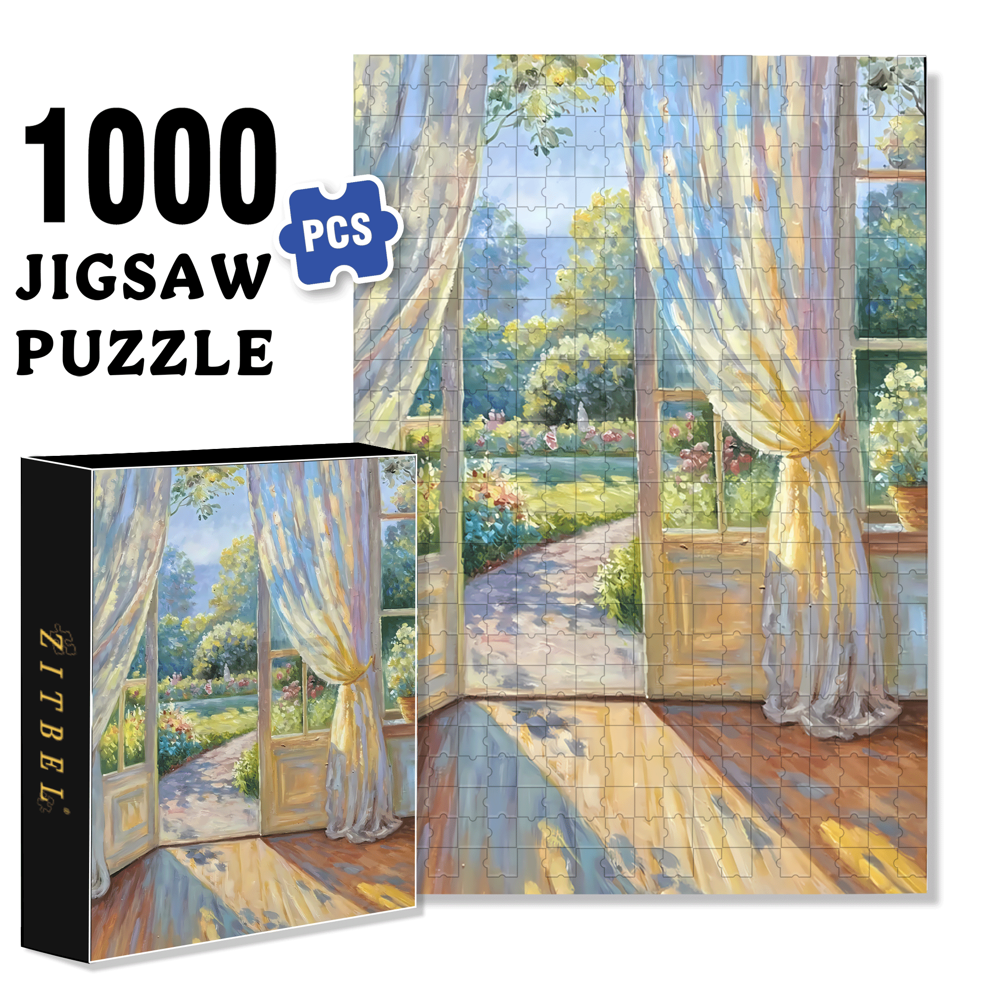 First Ray Of Sunshine 500pcs/1000pcs Jigsaw Puzzle, Scratch-Resistant, Interactive Family Game & Brain-Boosting DIY Decor, Perfect for Halloween, Christmas & New Year Gifts, Family Puzzle Game