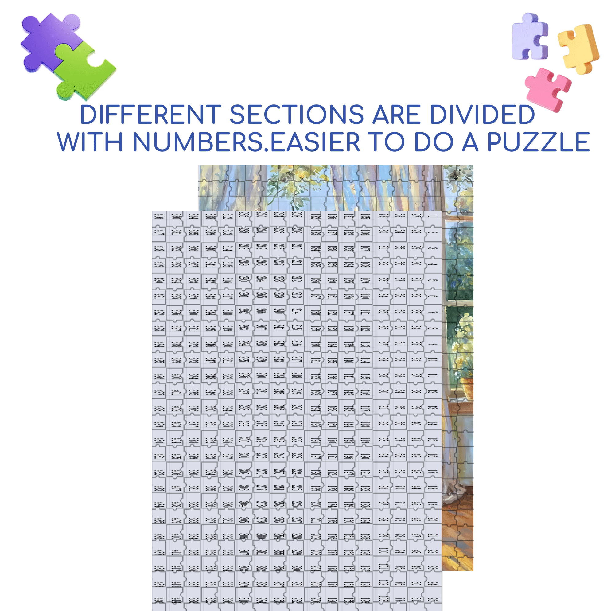 First Ray Of Sunshine 500pcs/1000pcs Jigsaw Puzzle, Scratch-Resistant, Interactive Family Game & Brain-Boosting DIY Decor, Perfect for Halloween, Christmas & New Year Gifts, Family Puzzle Game