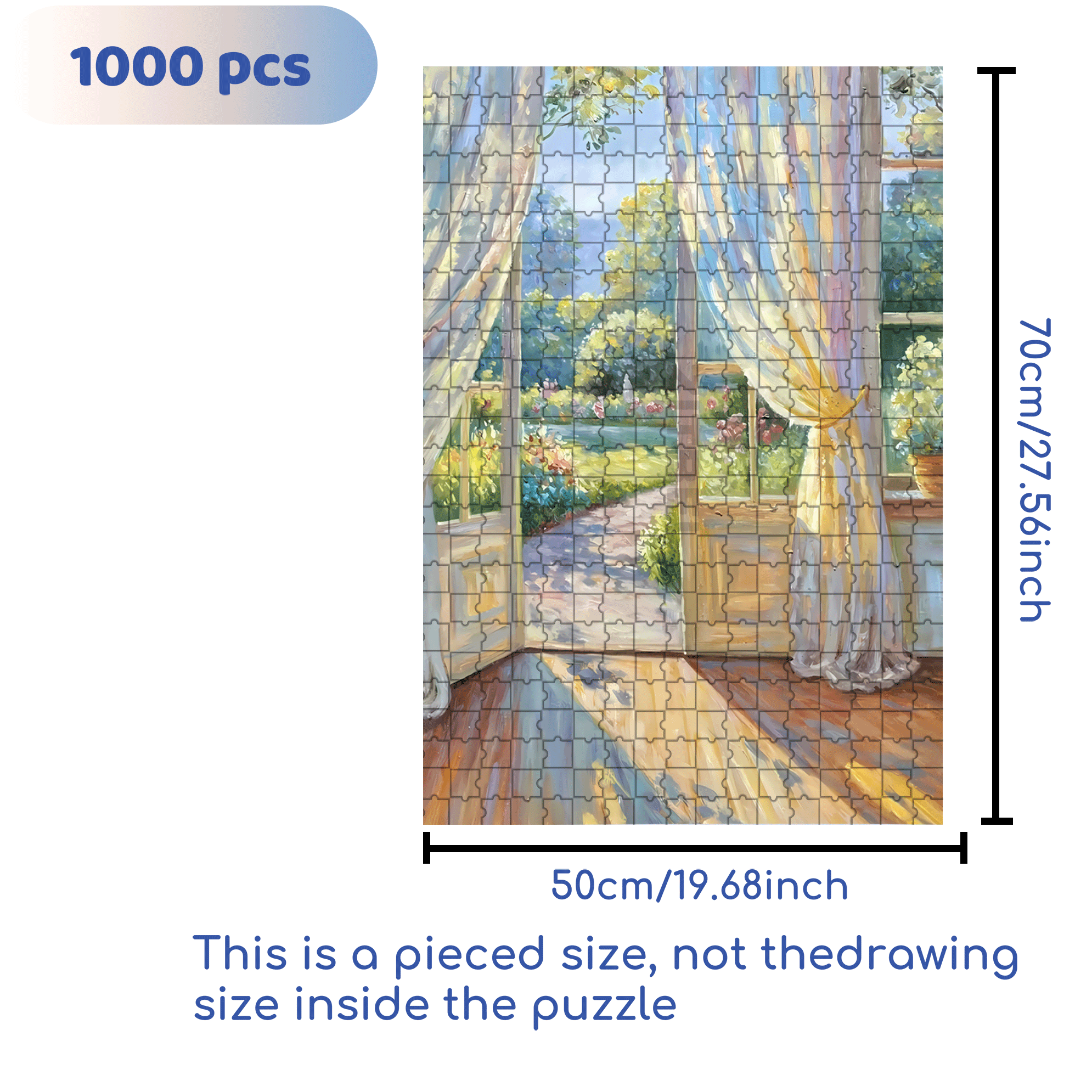 First Ray Of Sunshine 500pcs/1000pcs Jigsaw Puzzle, Scratch-Resistant, Interactive Family Game & Brain-Boosting DIY Decor, Perfect for Halloween, Christmas & New Year Gifts, Family Puzzle Game