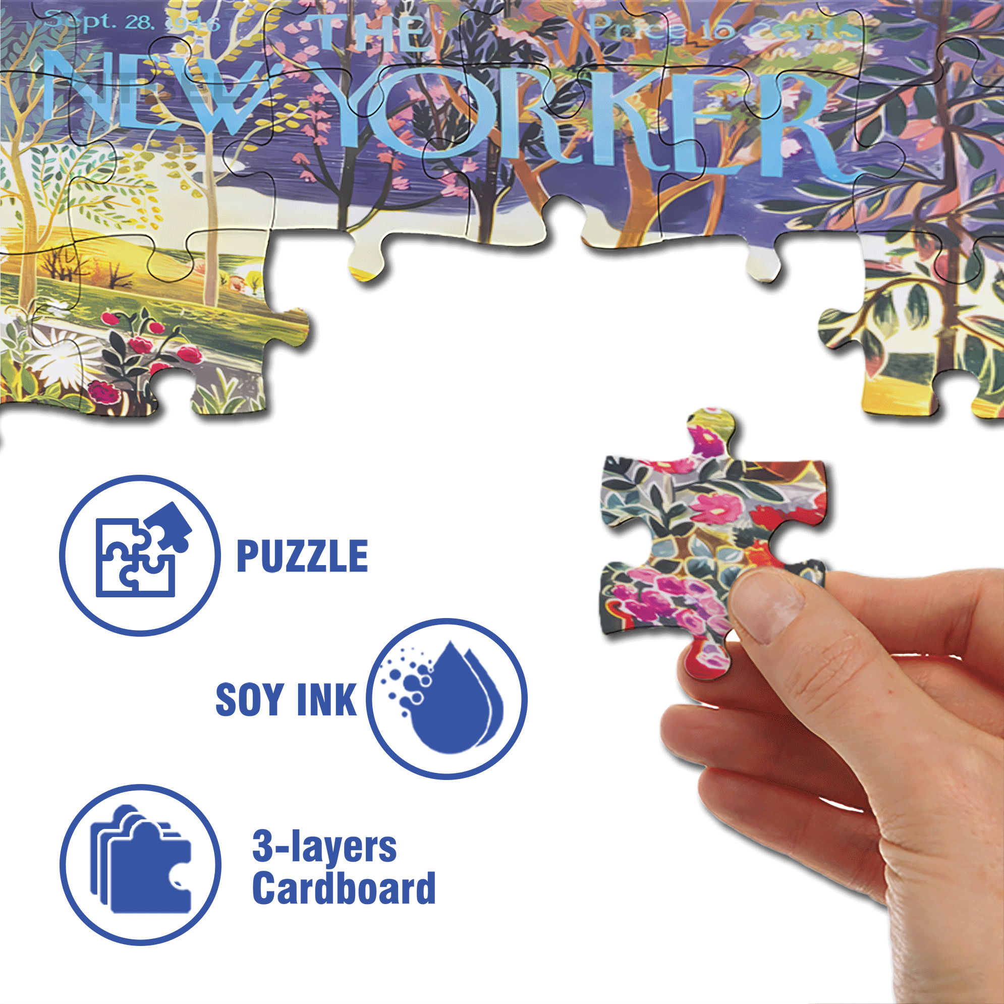 Flower Garden 500pcs/1000pcs Jigsaw Puzzle, Scratch-Resistant, Interactive Family Game & Brain-Boosting DIY Decor, Perfect for Halloween, Christmas & New Year Gifts, Family Puzzle Game