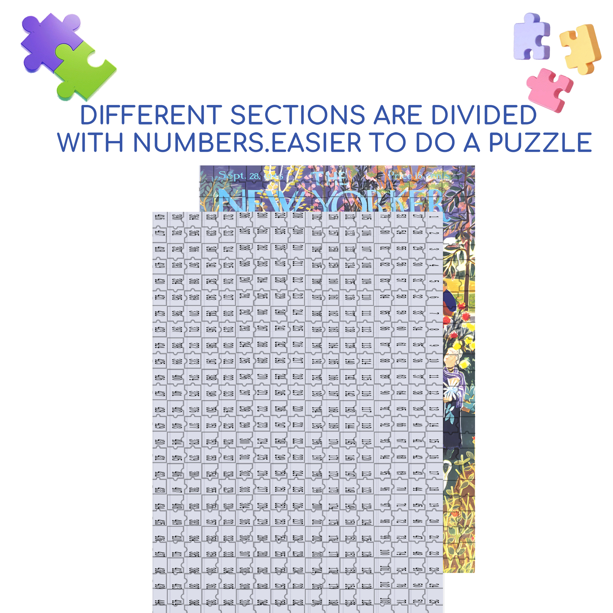 Flower Garden 500pcs/1000pcs Jigsaw Puzzle, Scratch-Resistant, Interactive Family Game & Brain-Boosting DIY Decor, Perfect for Halloween, Christmas & New Year Gifts, Family Puzzle Game