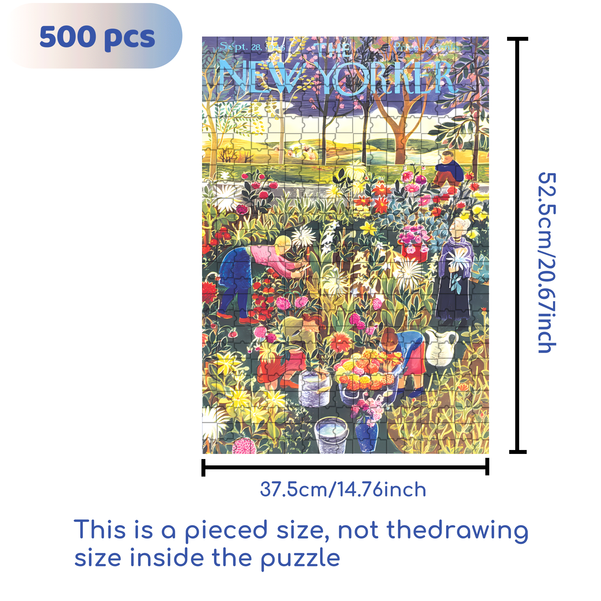 Flower Garden 500pcs/1000pcs Jigsaw Puzzle, Scratch-Resistant, Interactive Family Game & Brain-Boosting DIY Decor, Perfect for Halloween, Christmas & New Year Gifts, Family Puzzle Game