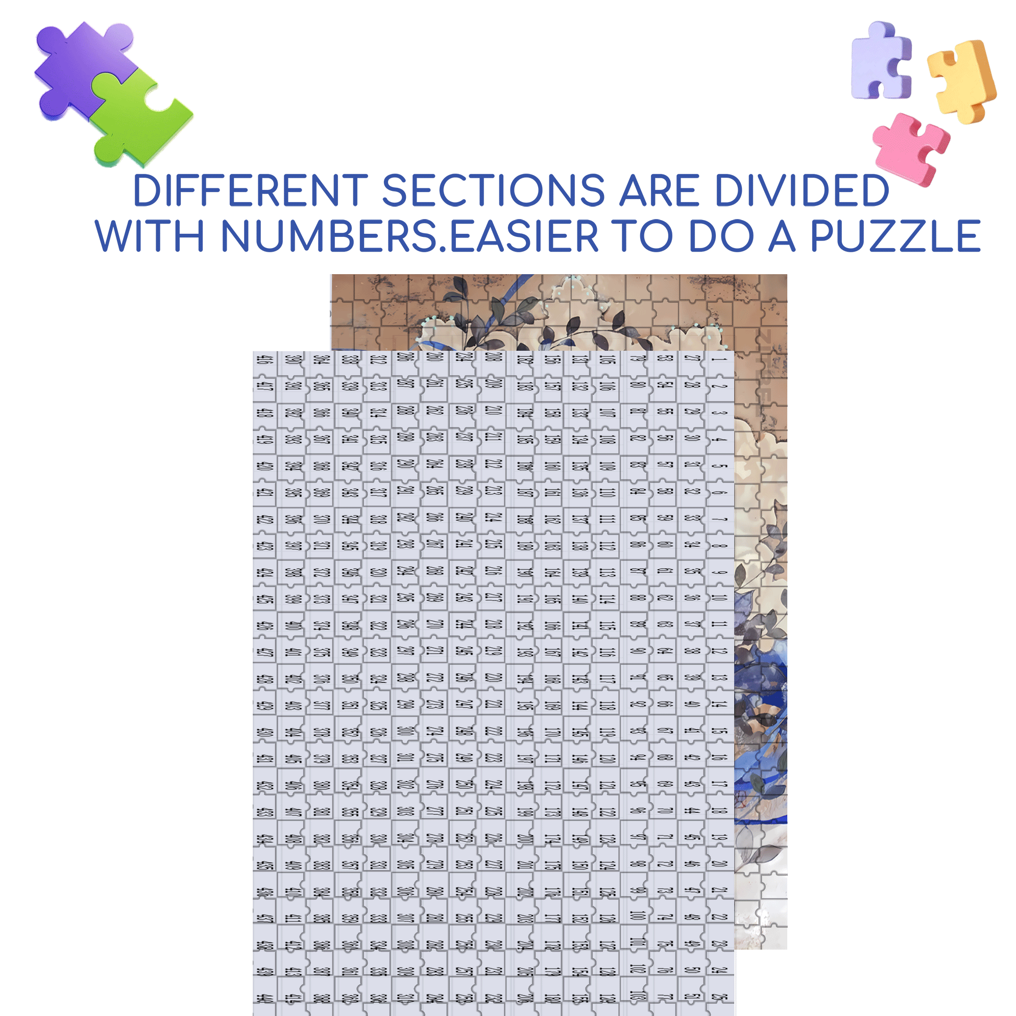 Flower of Life 500pcs/1000pcs Jigsaw Puzzle, Scratch-Resistant, Interactive Family Game & Brain-Boosting DIY Decor, Perfect for Halloween, Christmas & New Year Gifts, Family Puzzle Game