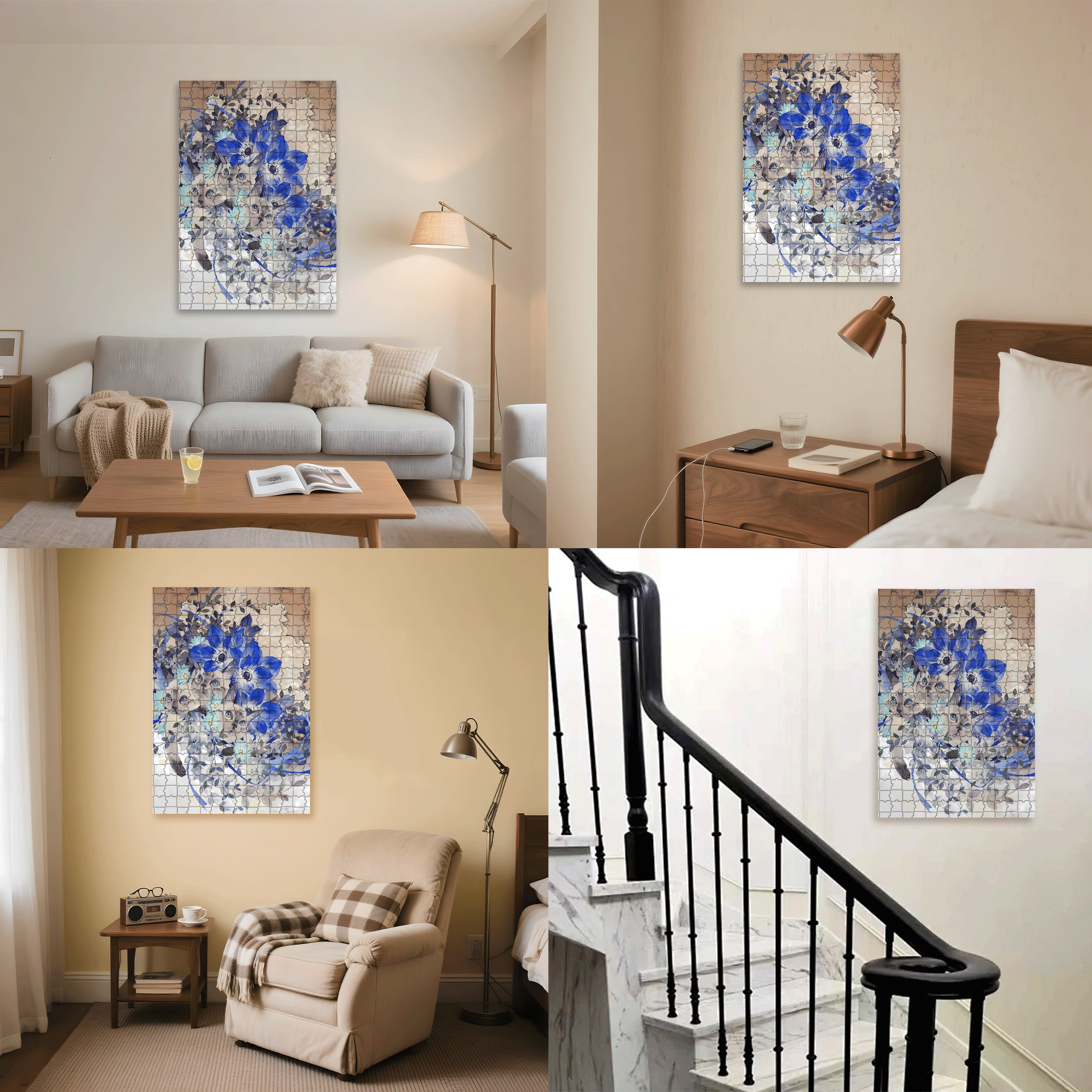 Flower of Life 500pcs/1000pcs Jigsaw Puzzle, Scratch-Resistant, Interactive Family Game & Brain-Boosting DIY Decor, Perfect for Halloween, Christmas & New Year Gifts, Family Puzzle Game