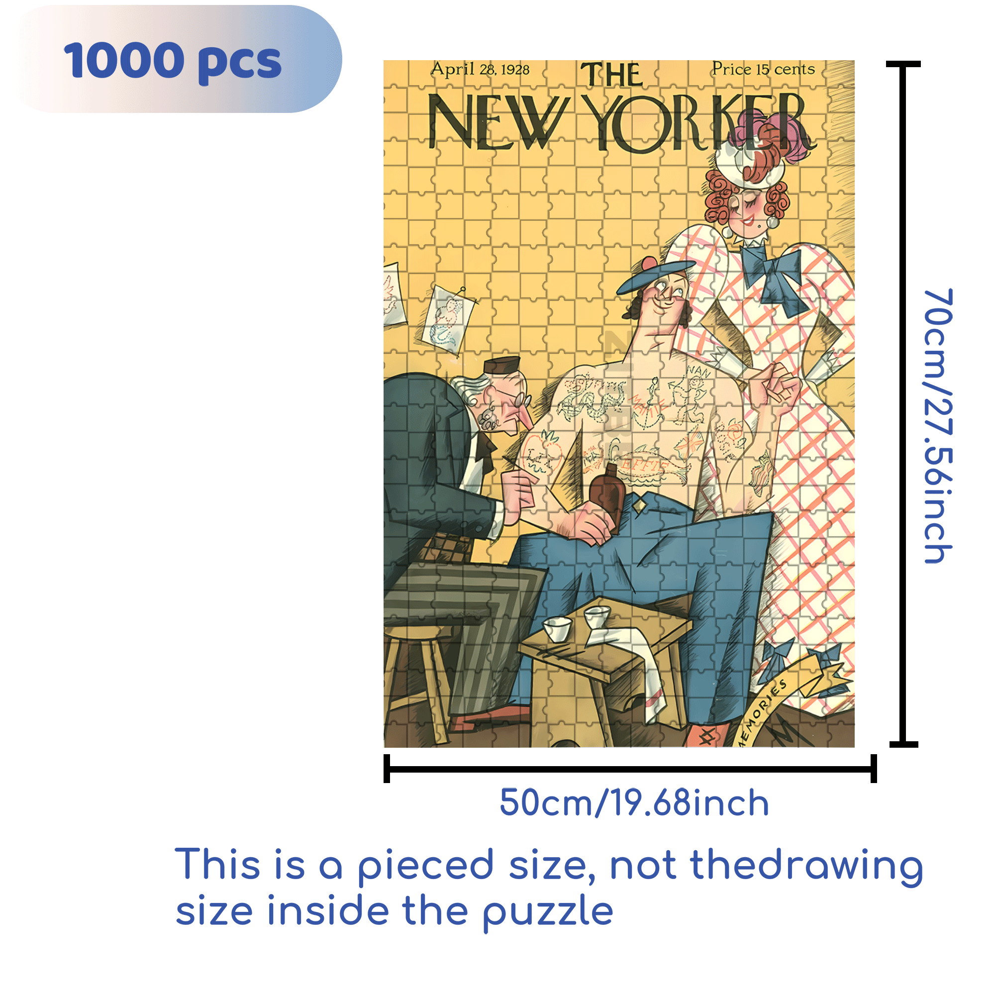 I Love Liz 500pcs/1000pcs Jigsaw Puzzle, Scratch-Resistant, Interactive Family Game & Brain-Boosting DIY Decor, Perfect for Halloween, Christmas & New Year Gifts, Family Puzzle Game
