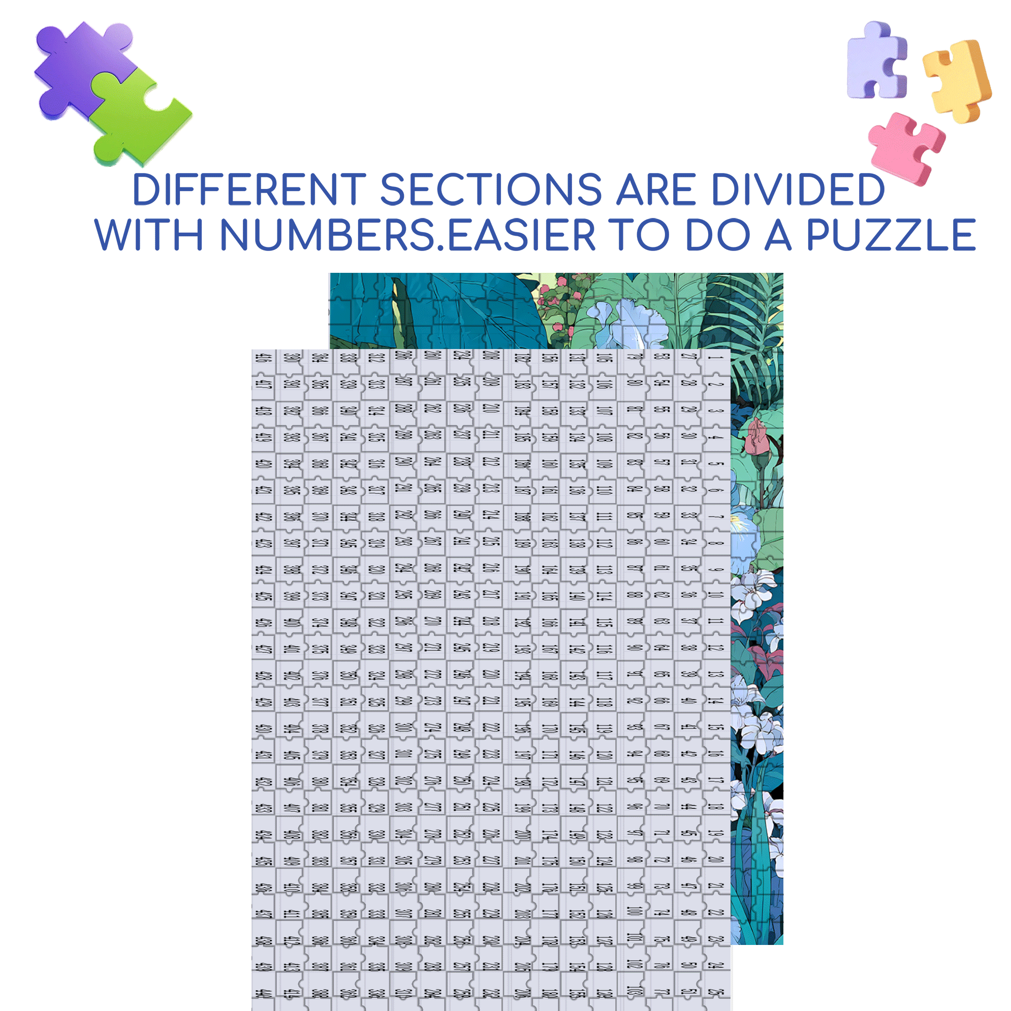 Irises In The Park 500pcs/1000pcs Jigsaw Puzzle, Scratch-Resistant, Interactive Family Game & Brain-Boosting DIY Decor, Perfect for Halloween, Christmas & New Year Gifts, Family Puzzle Game