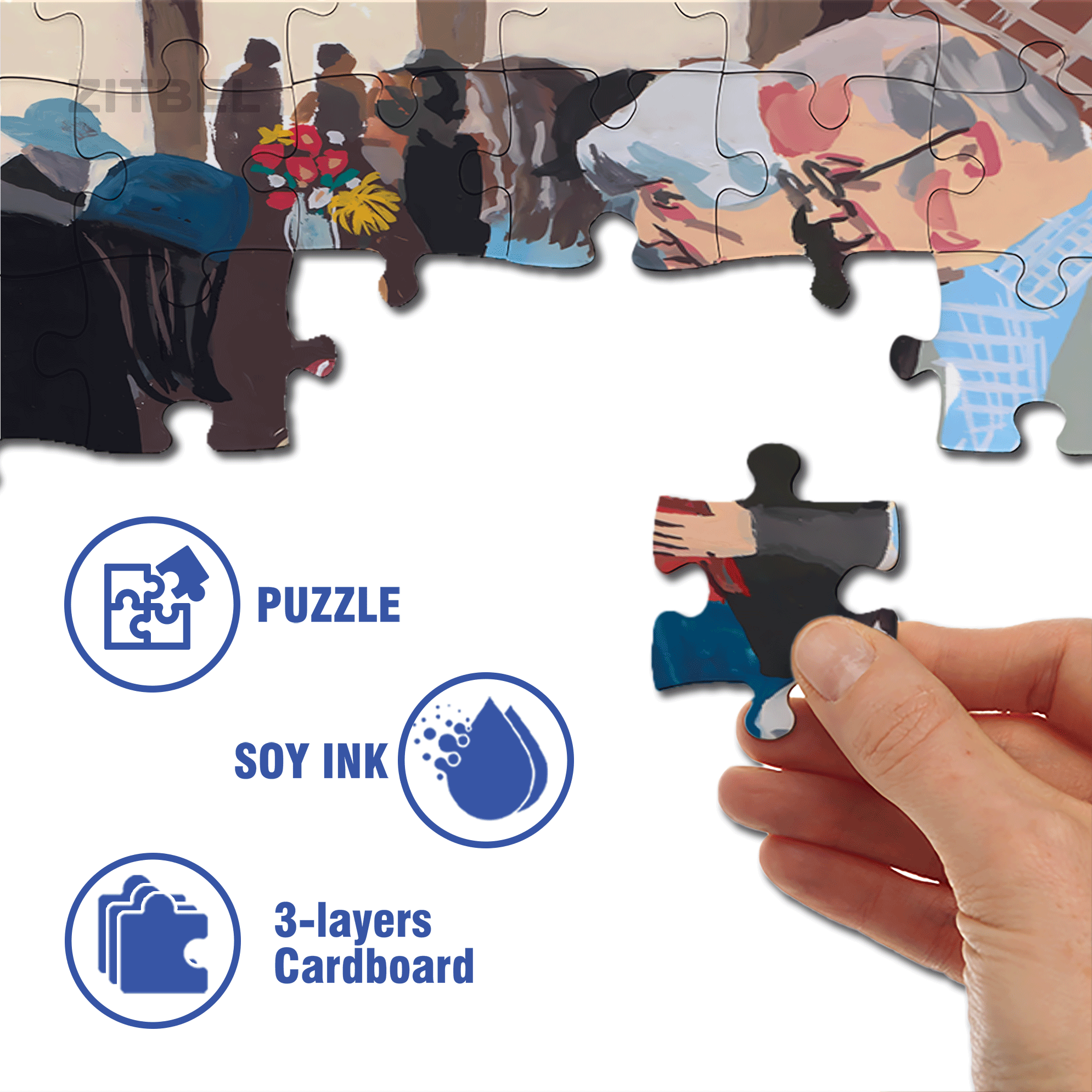 Mushroom Festival 500pcs/1000pcs Jigsaw Puzzle, Scratch-Resistant, Interactive Family Game & Brain-Boosting DIY Decor, Perfect for Halloween, Christmas & New Year Gifts, Family Puzzle Game