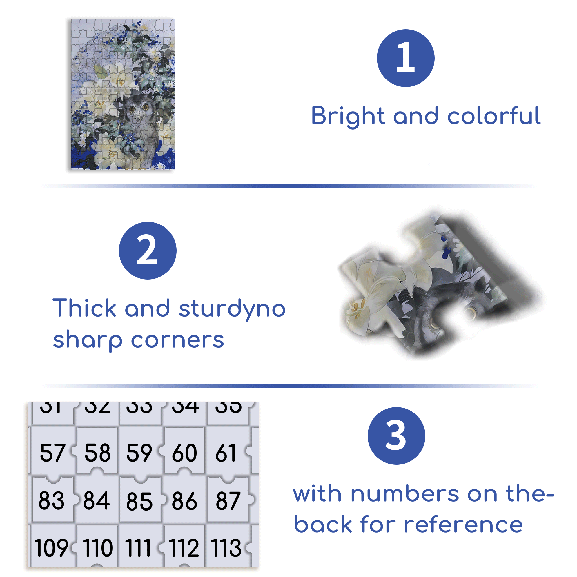 Owl and Lily 500pcs/1000pcs Jigsaw Puzzle, Scratch-Resistant, Interactive Family Game & Brain-Boosting DIY Decor, Perfect for Halloween, Christmas & New Year Gifts, Family Puzzle Game