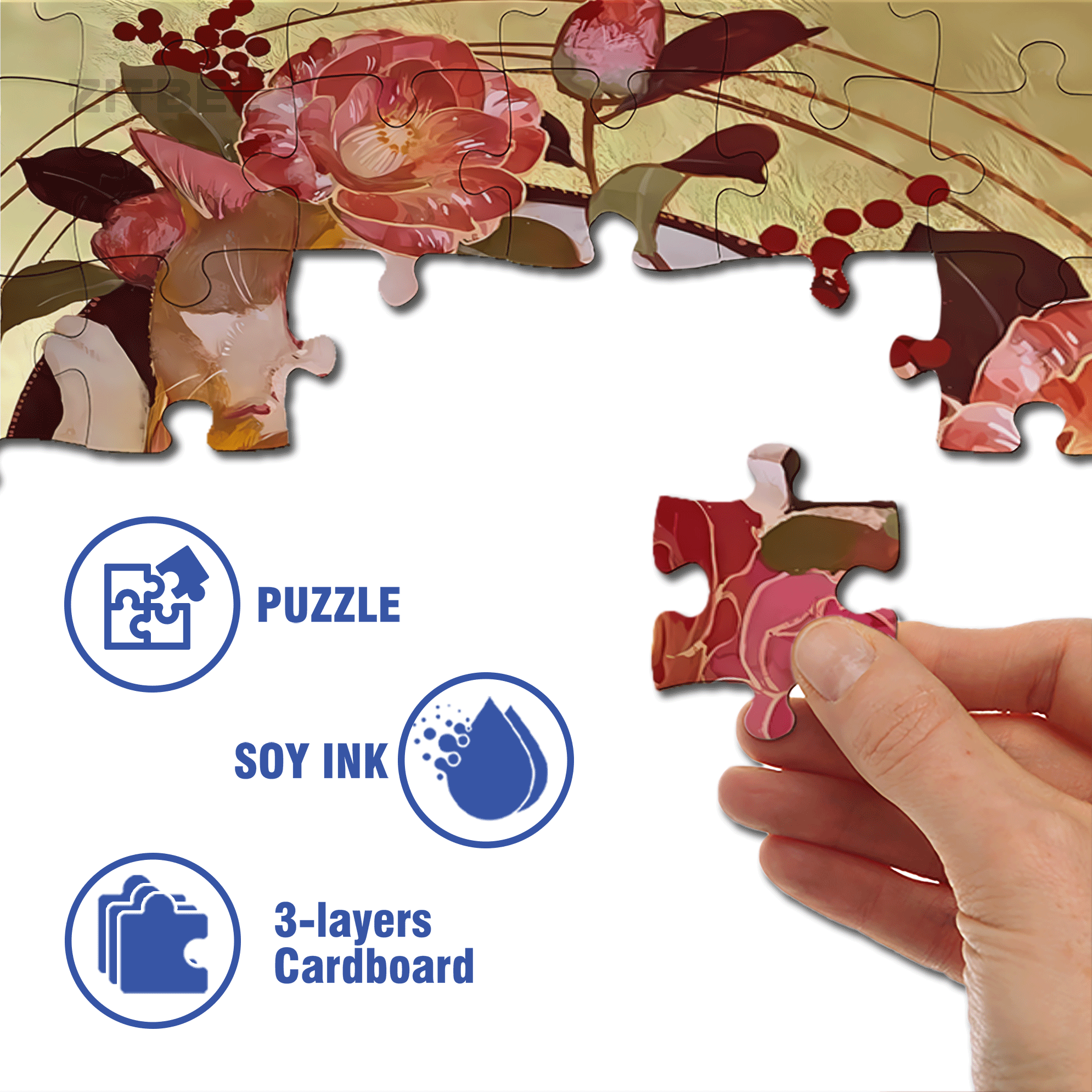 Red Tone 3 500pcs/1000pcs Jigsaw Puzzle, Scratch-Resistant, Interactive Family Game & Brain-Boosting DIY Decor, Perfect for Halloween, Christmas & New Year Gifts, Family Puzzle Game