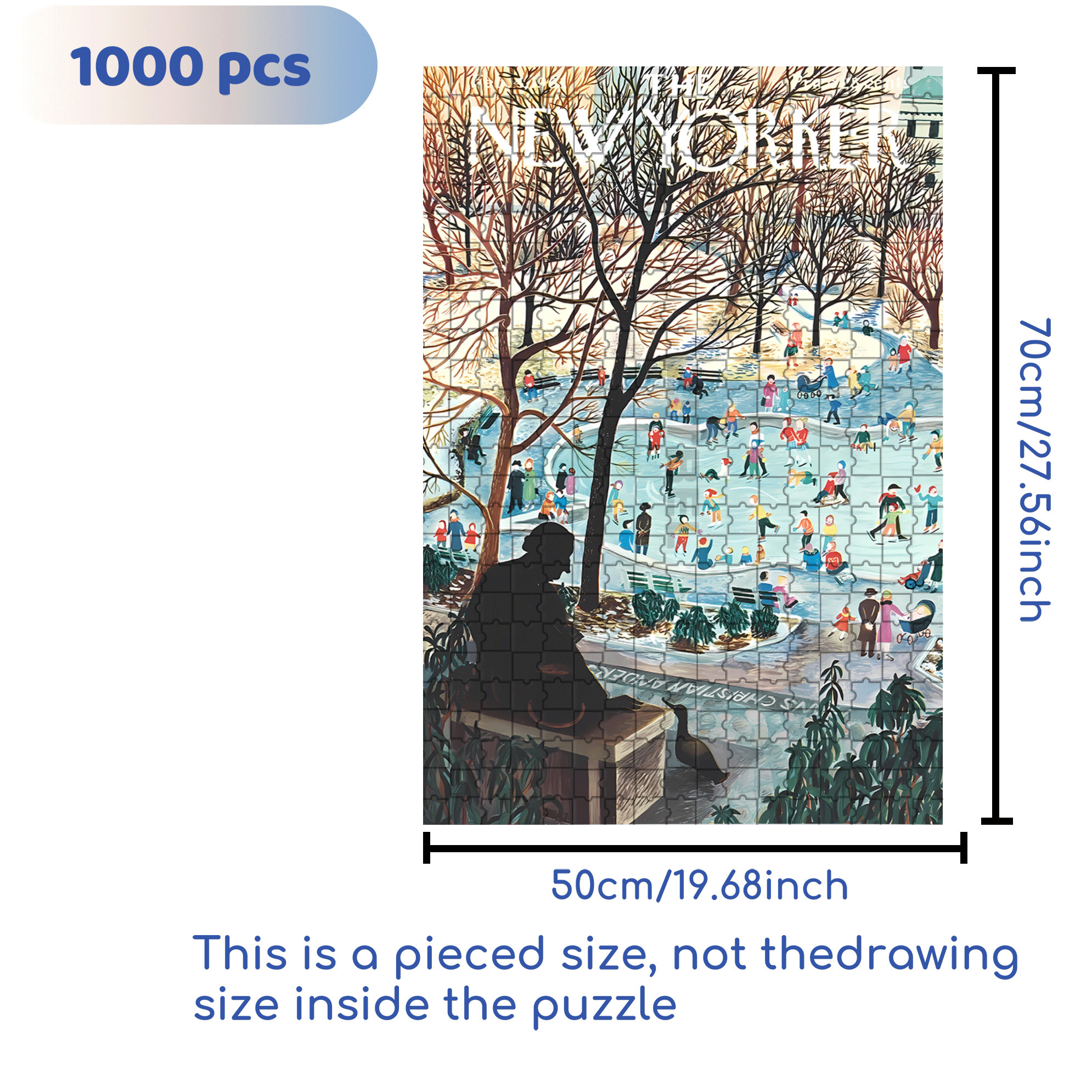 Skating in the Park 500pcs/1000pcs Jigsaw Puzzle, Scratch-Resistant, Interactive Family Game & Brain-Boosting DIY Decor, Perfect for Halloween, Christmas & New Year Gifts, Family Puzzle Game