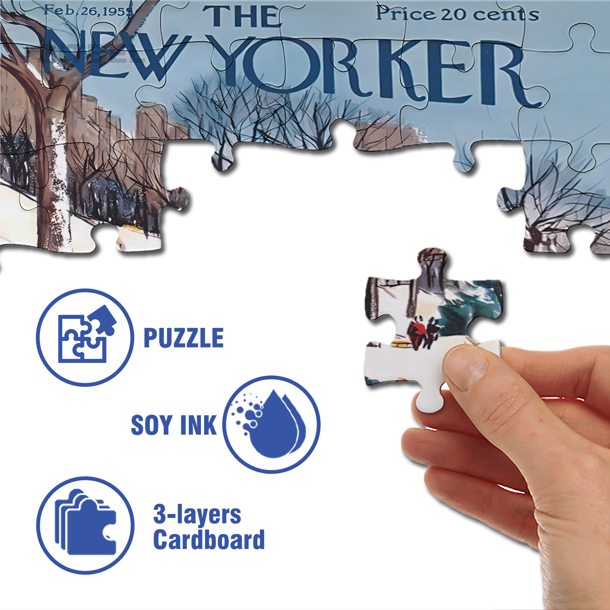 Sledding in the Park 500pcs/1000pcs Jigsaw Puzzle, Scratch-Resistant, Interactive Family Game & Brain-Boosting DIY Decor, Perfect for Halloween, Christmas & New Year Gifts, Family Puzzle Game