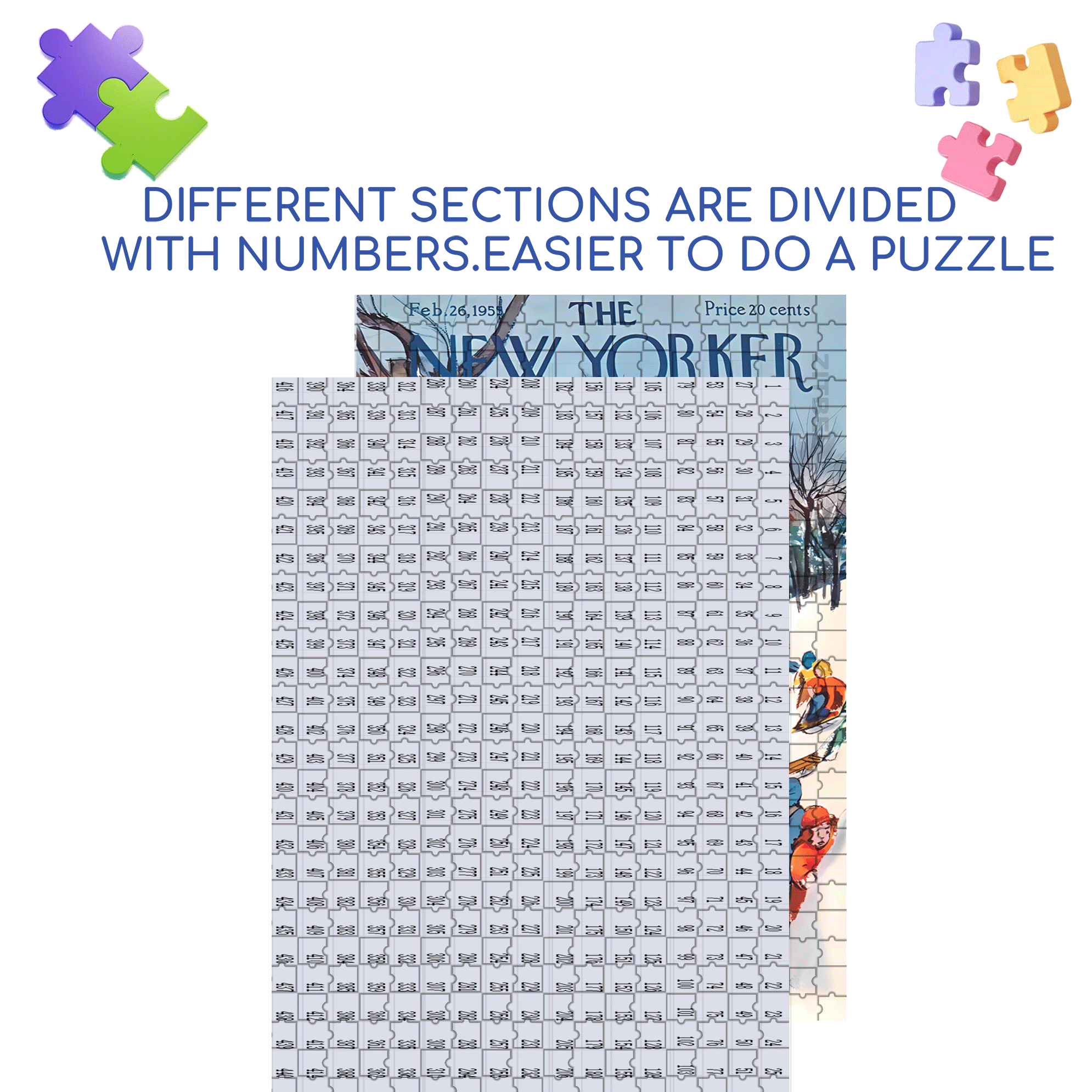 Sledding in the Park 500pcs/1000pcs Jigsaw Puzzle, Scratch-Resistant, Interactive Family Game & Brain-Boosting DIY Decor, Perfect for Halloween, Christmas & New Year Gifts, Family Puzzle Game