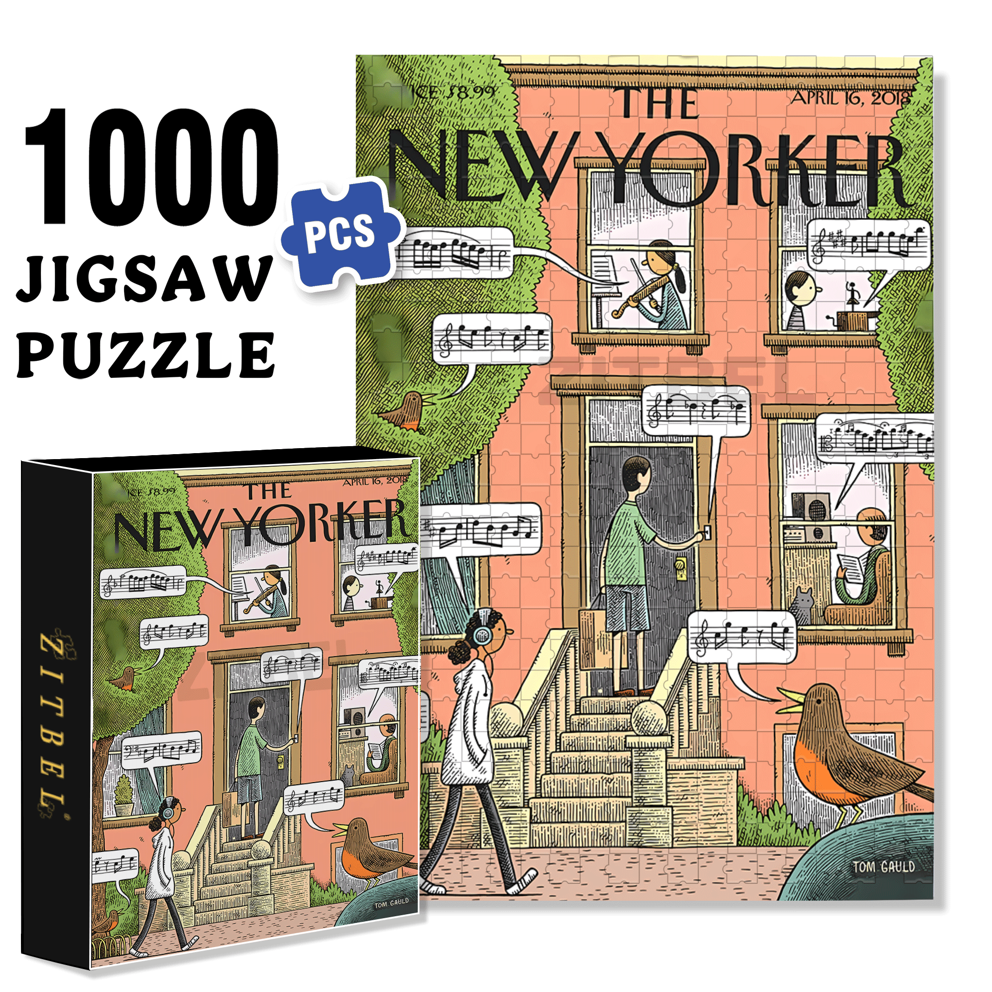Soundtrack to Spring 500pcs/1000pcs Jigsaw Puzzle, Scratch-Resistant, Interactive Family Game & Brain-Boosting DIY Decor, Perfect for Halloween, Christmas & New Year Gifts, Family Puzzle Game