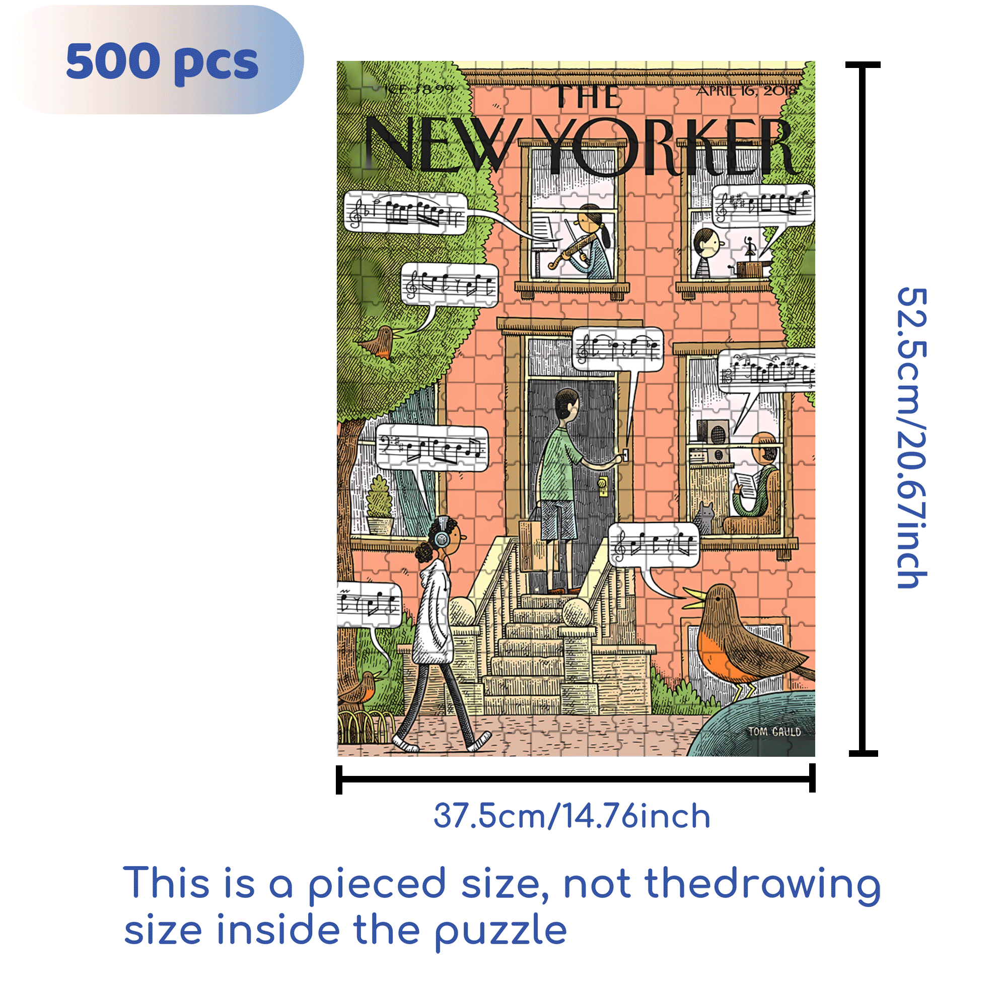 Soundtrack to Spring 500pcs/1000pcs Jigsaw Puzzle, Scratch-Resistant, Interactive Family Game & Brain-Boosting DIY Decor, Perfect for Halloween, Christmas & New Year Gifts, Family Puzzle Game