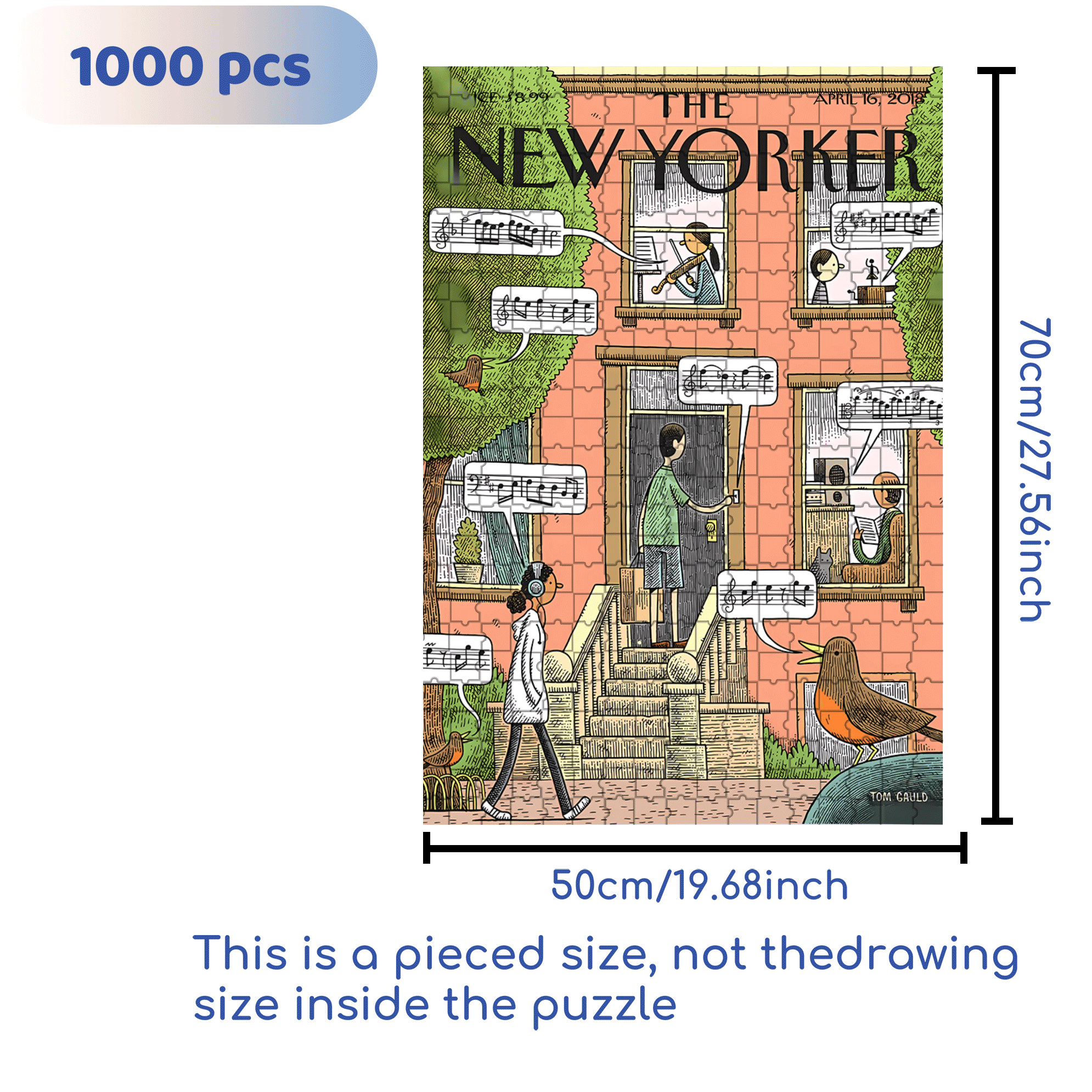 Soundtrack to Spring 500pcs/1000pcs Jigsaw Puzzle, Scratch-Resistant, Interactive Family Game & Brain-Boosting DIY Decor, Perfect for Halloween, Christmas & New Year Gifts, Family Puzzle Game